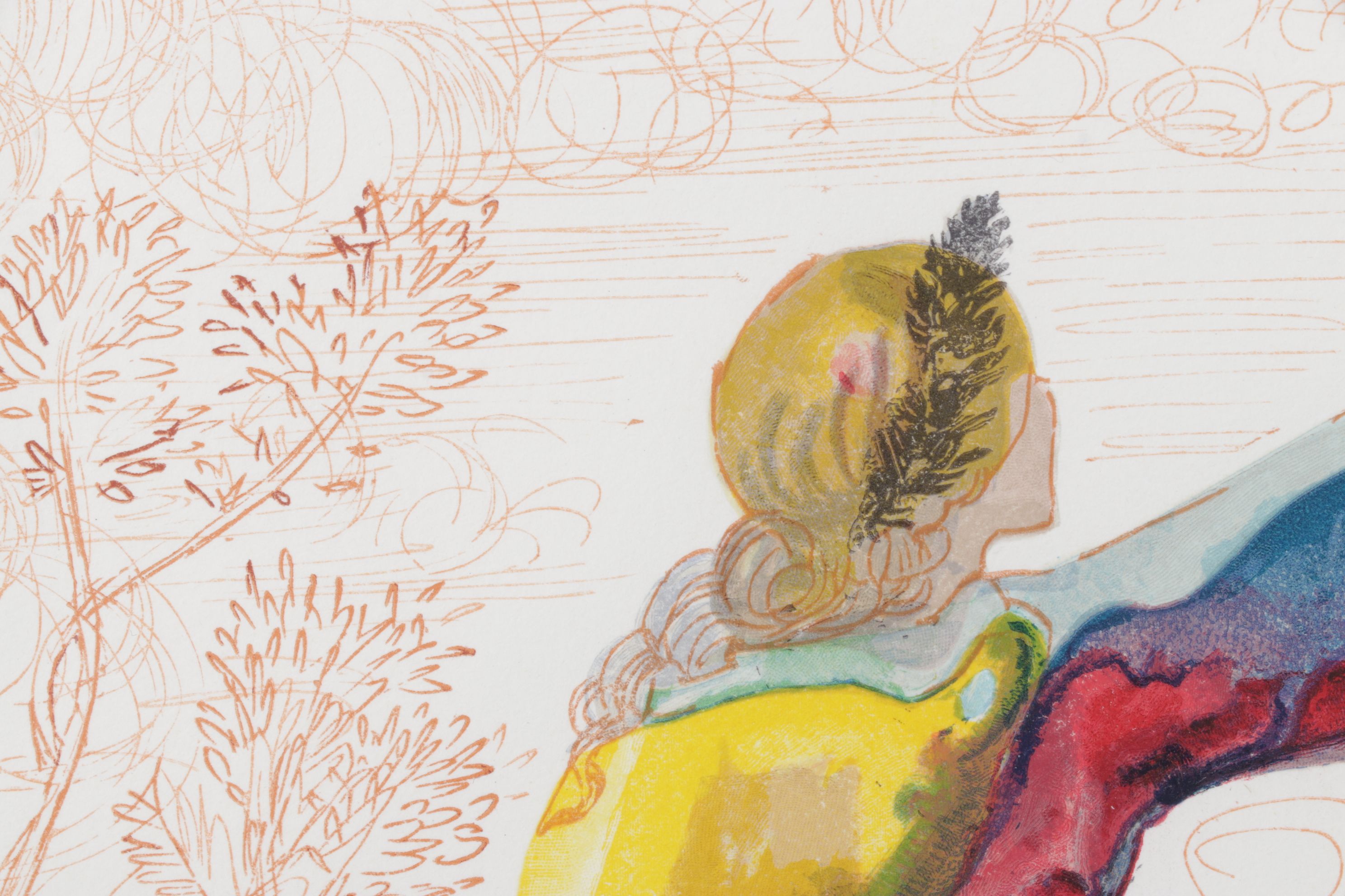 Salvador Dalí Wood Engraving "Les Dernières Paroles de Virgil," 1960 - 1964