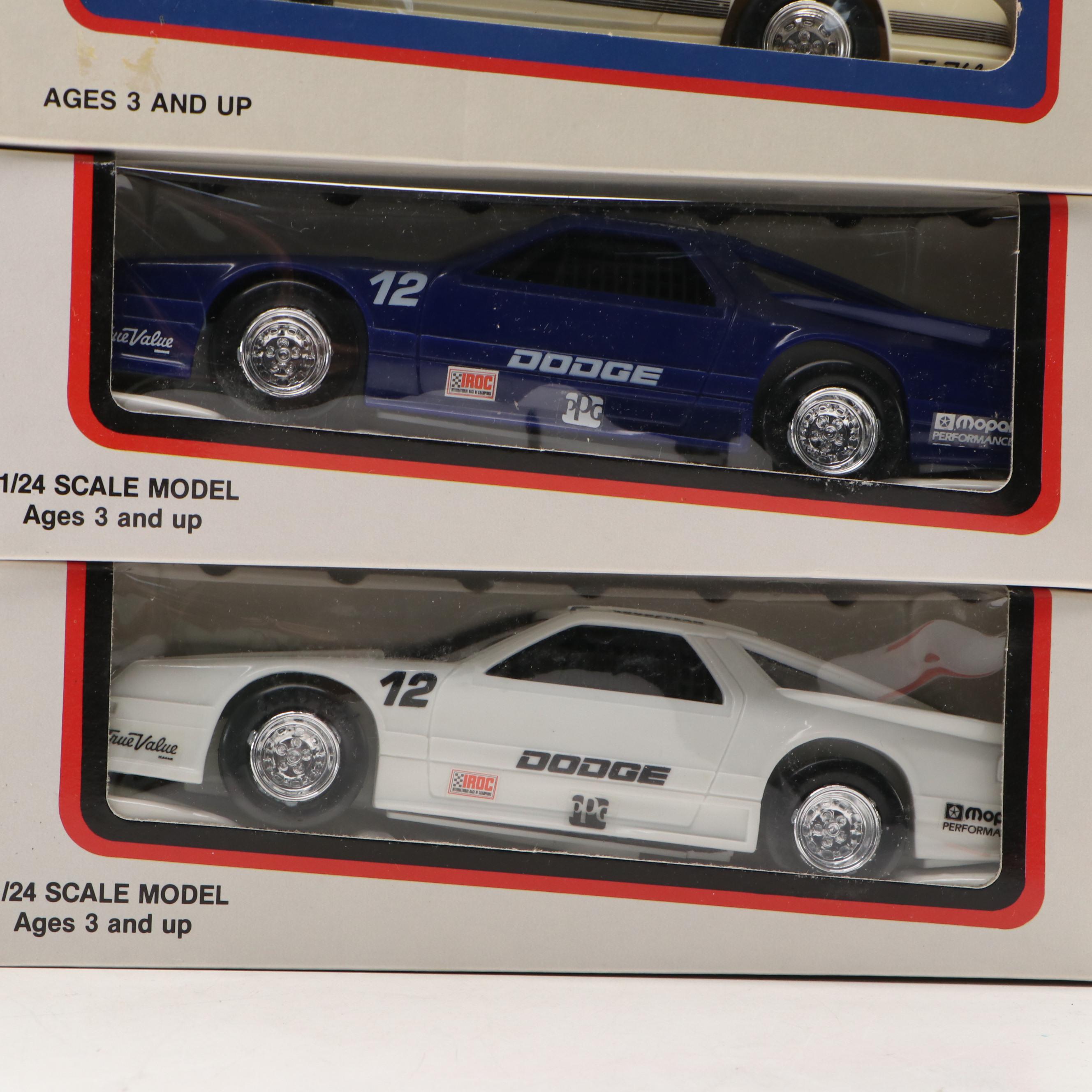 IROC "Racing Camaro" and "Dodge Daytona" 1:24 Scale Cars, Late 20th Century