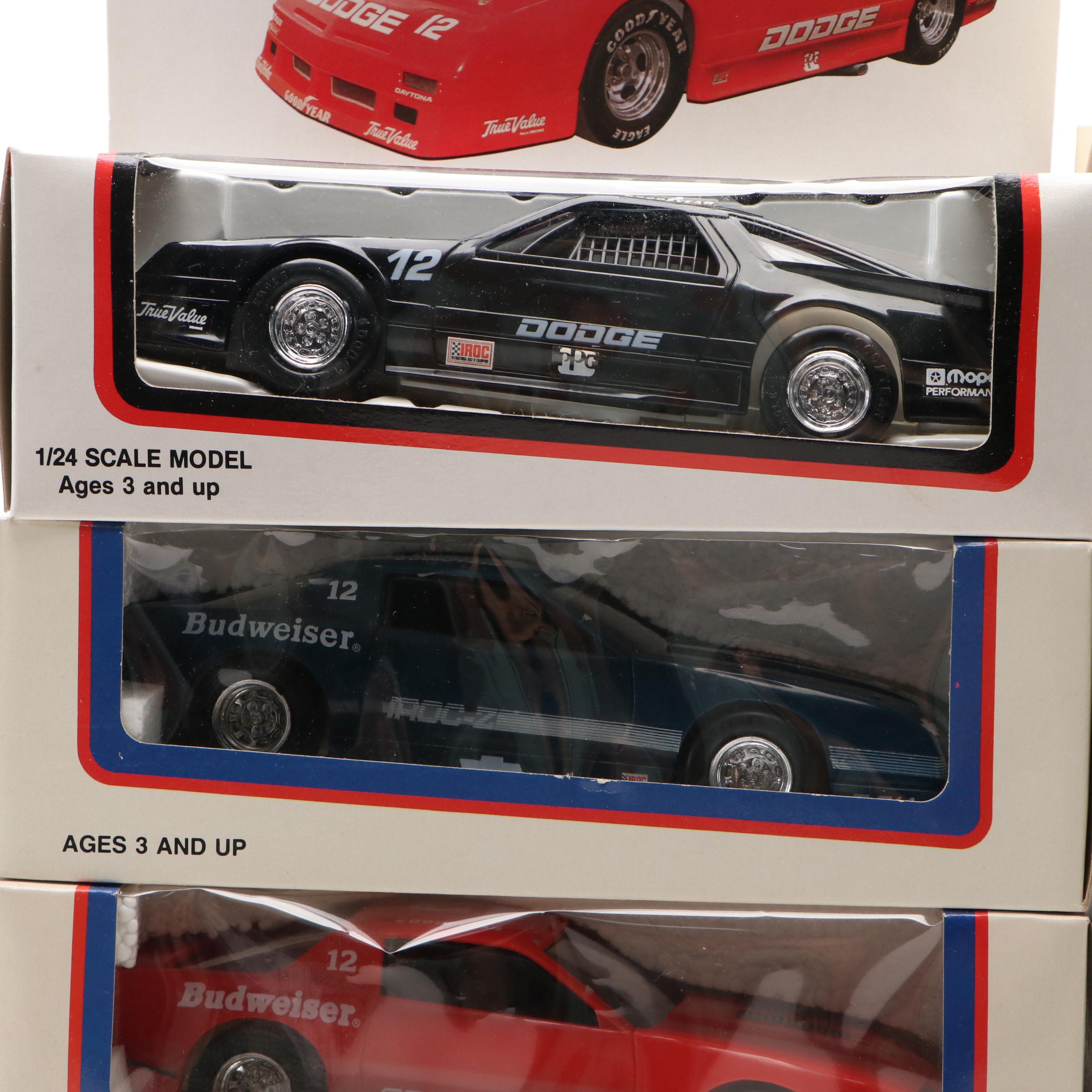 IROC "Racing Camaro" and "Dodge Daytona" 1:24 Scale Cars, Late 20th Century