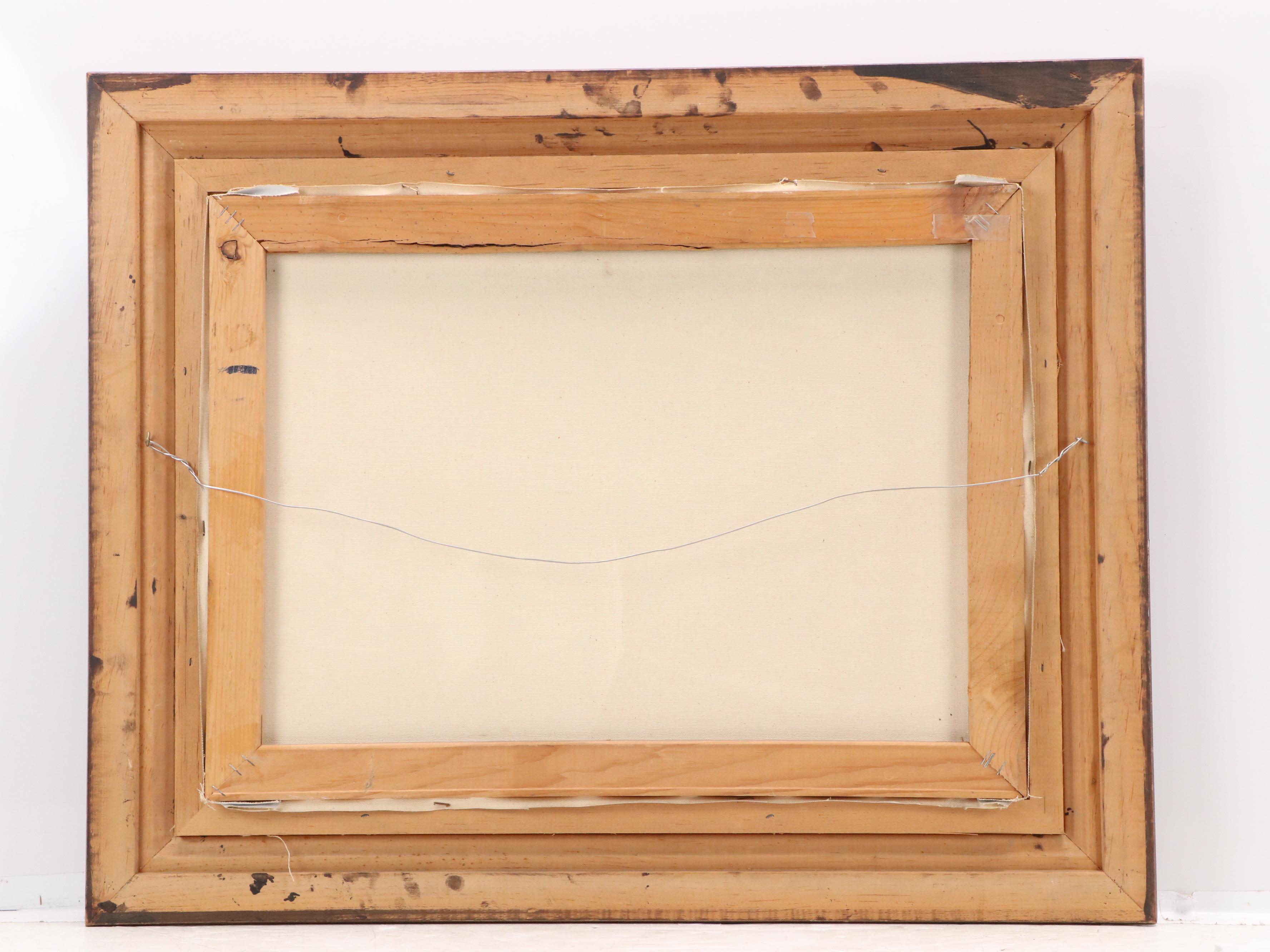 C. Zeller Wooded Coastal Landscape Oil Painting