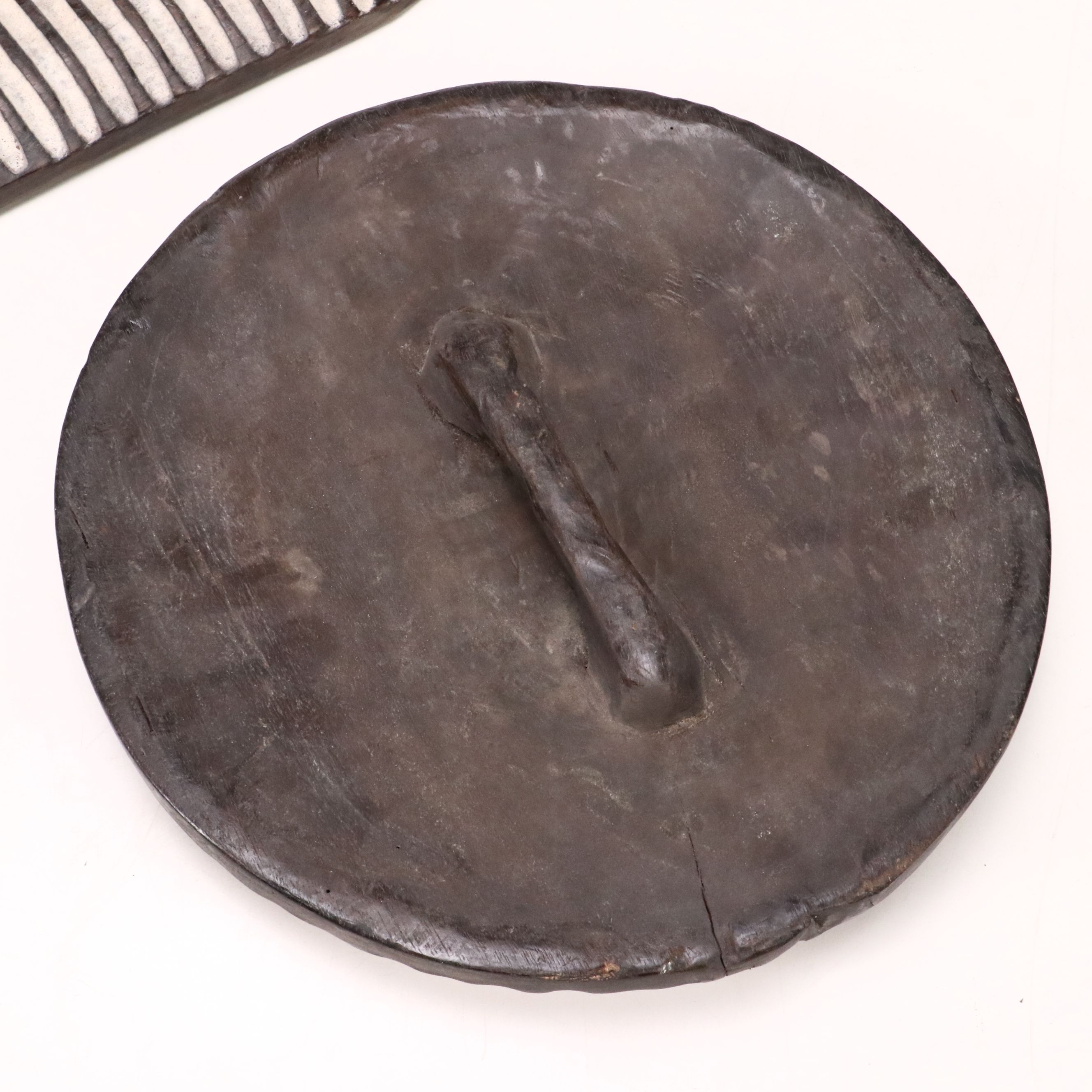 Cameroon Tikar Peoples Hand-Carved and Kaolin Pigmented Shields, 20th Century