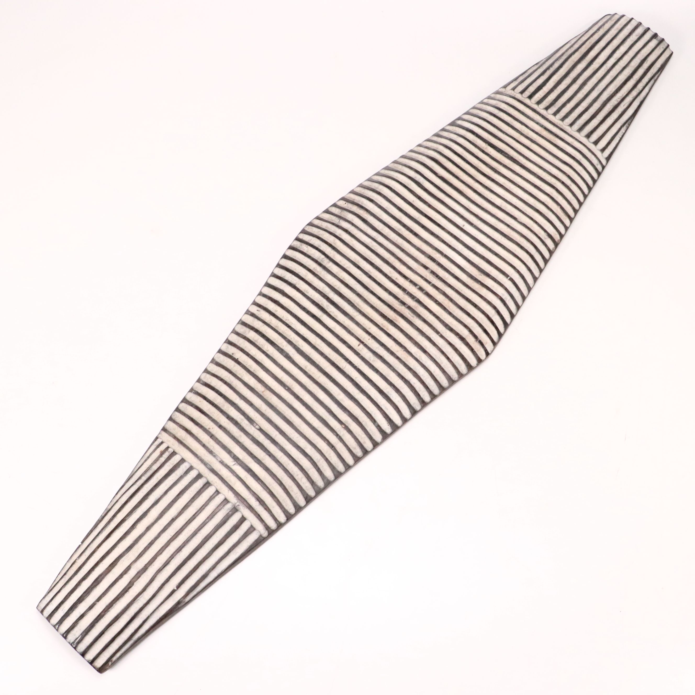 Cameroon Tikar Peoples Hand-Carved and Kaolin Pigmented Shields, 20th Century