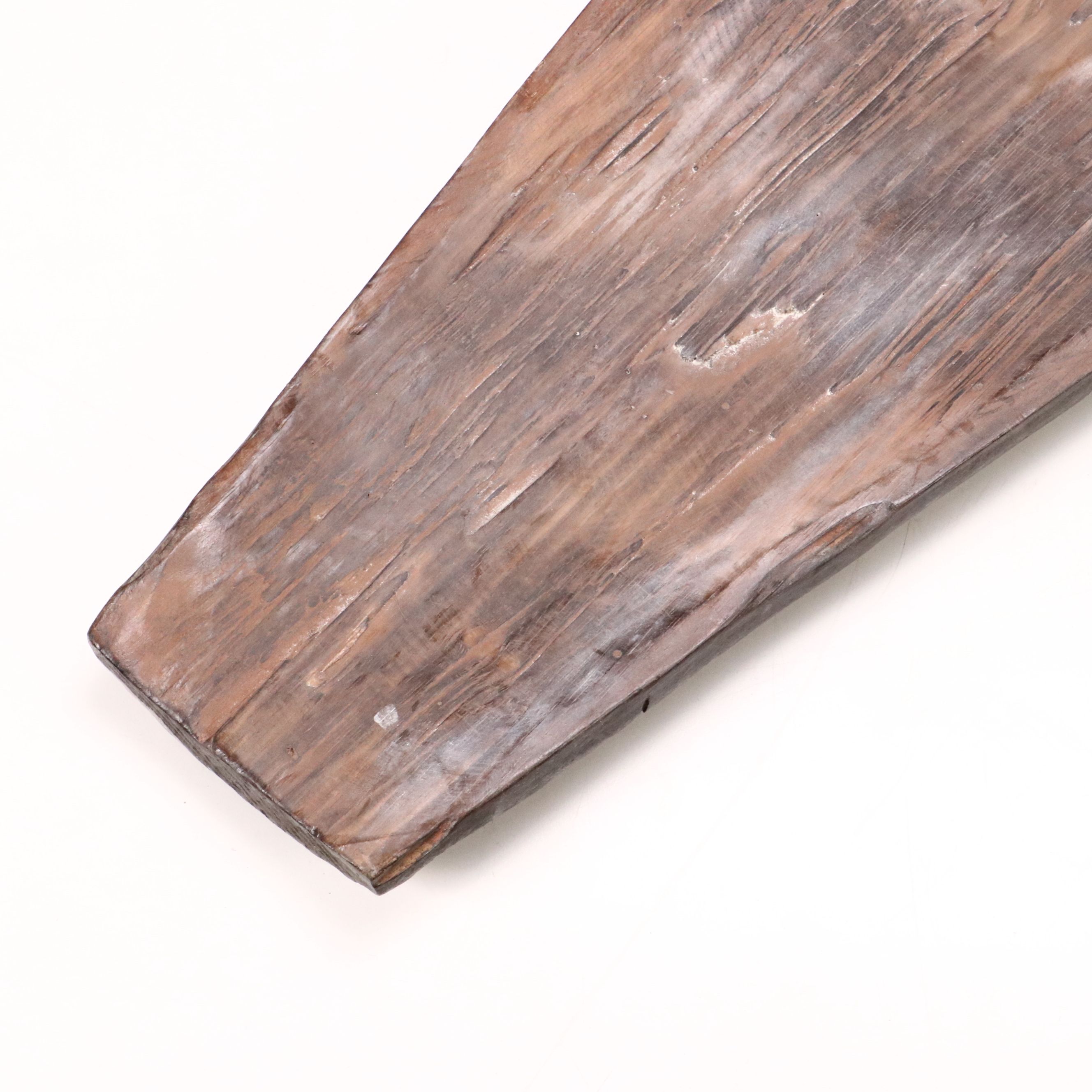 Cameroon Tikar Peoples Hand-Carved and Kaolin Pigmented Shields, 20th Century