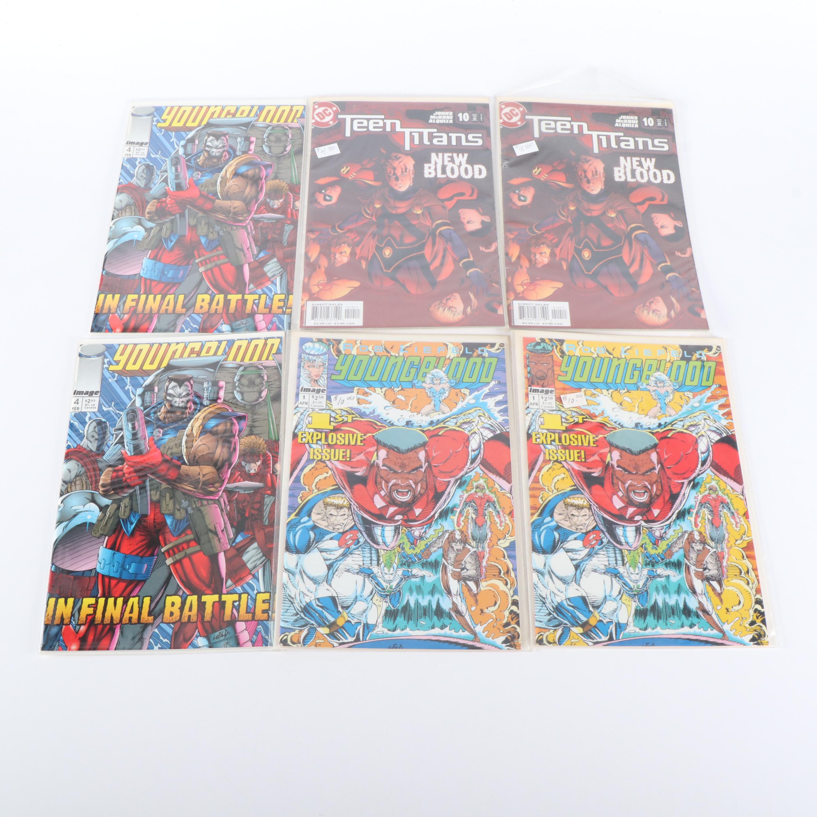 Modern Age Comic Books Featuring "Teen Titans", "Youngblood", and More