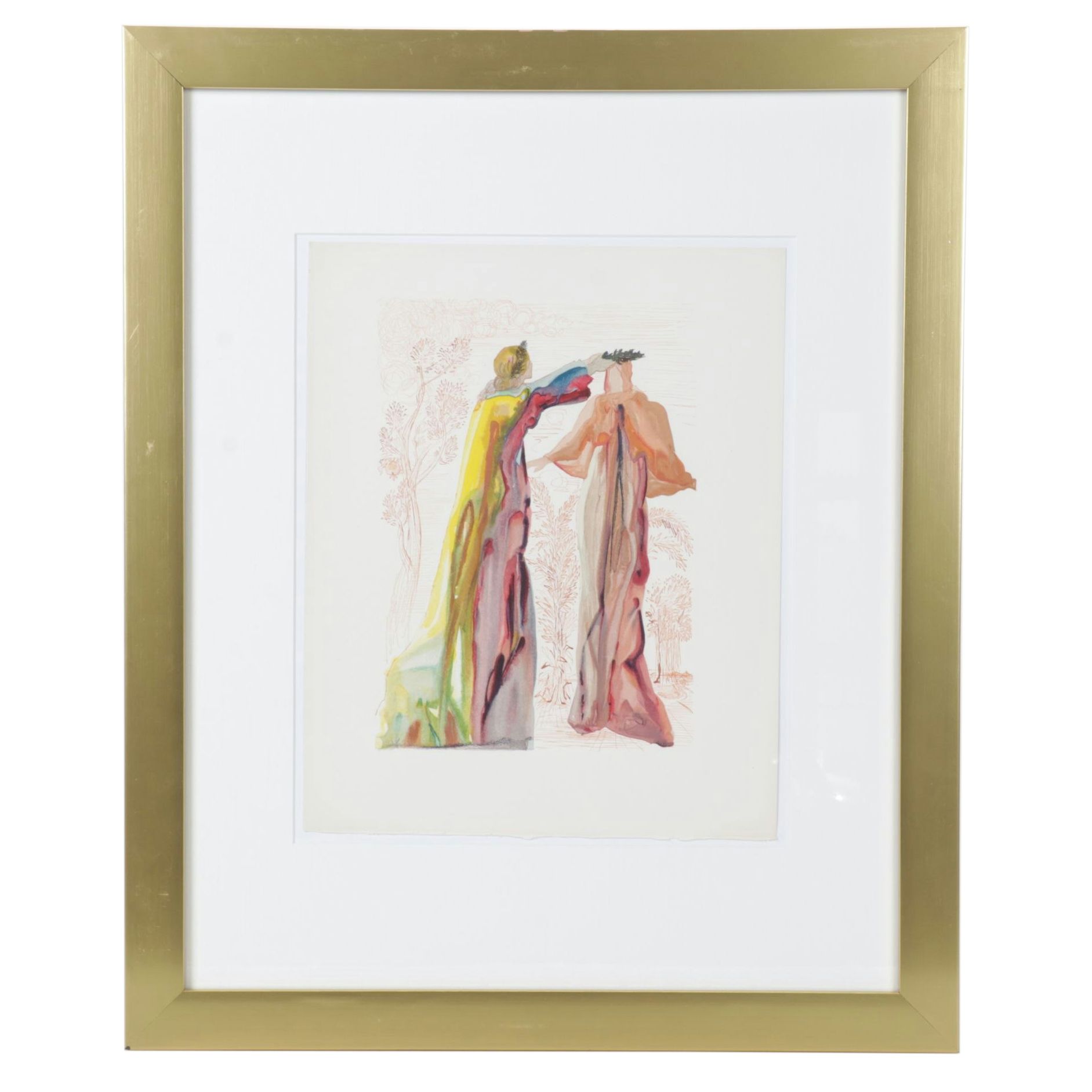 Salvador Dalí Wood Engraving "Les Dernières Paroles de Virgil," 1960 - 1964