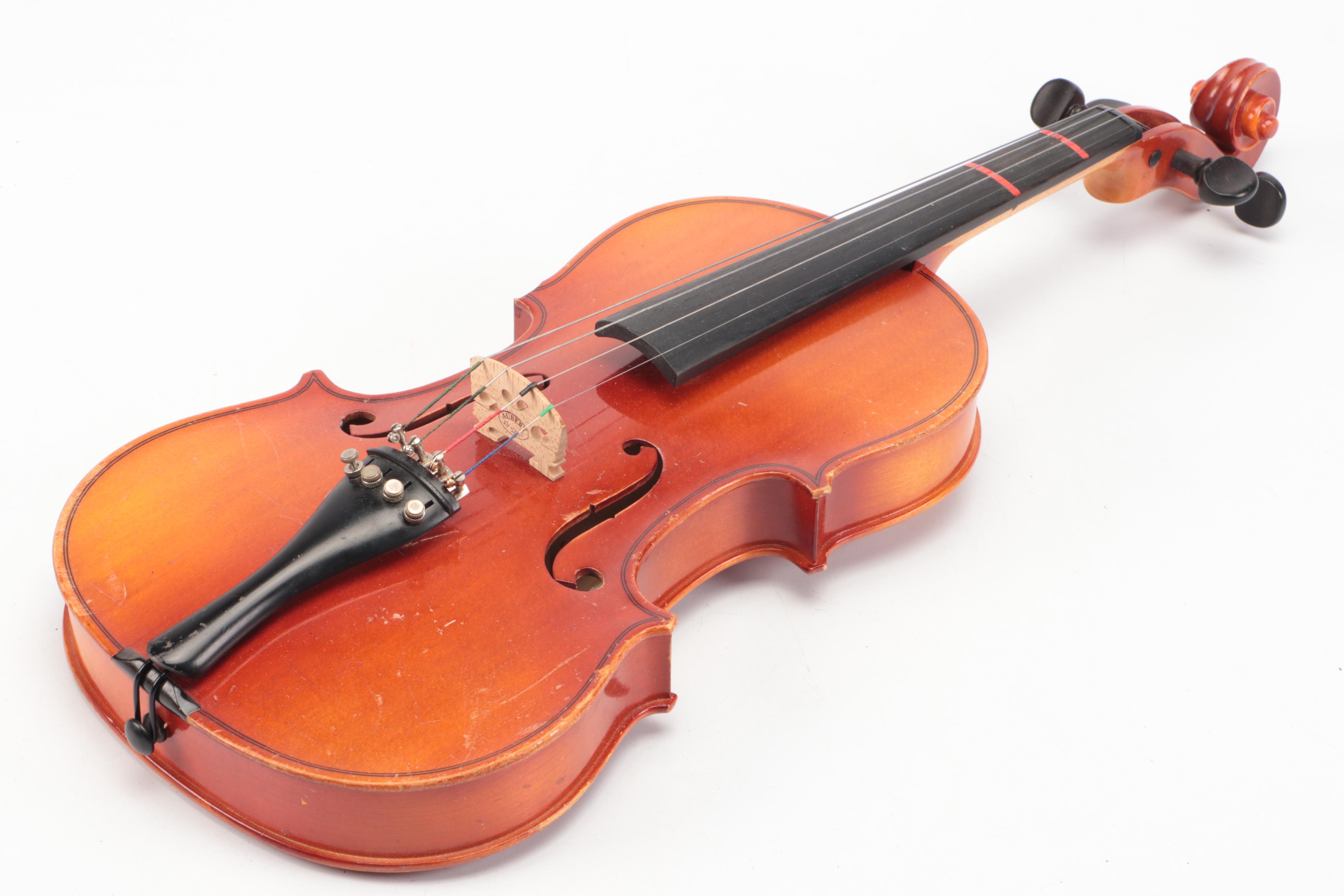 Suzuki 3/4 Violin with Dark Brown Tolex Travel Case