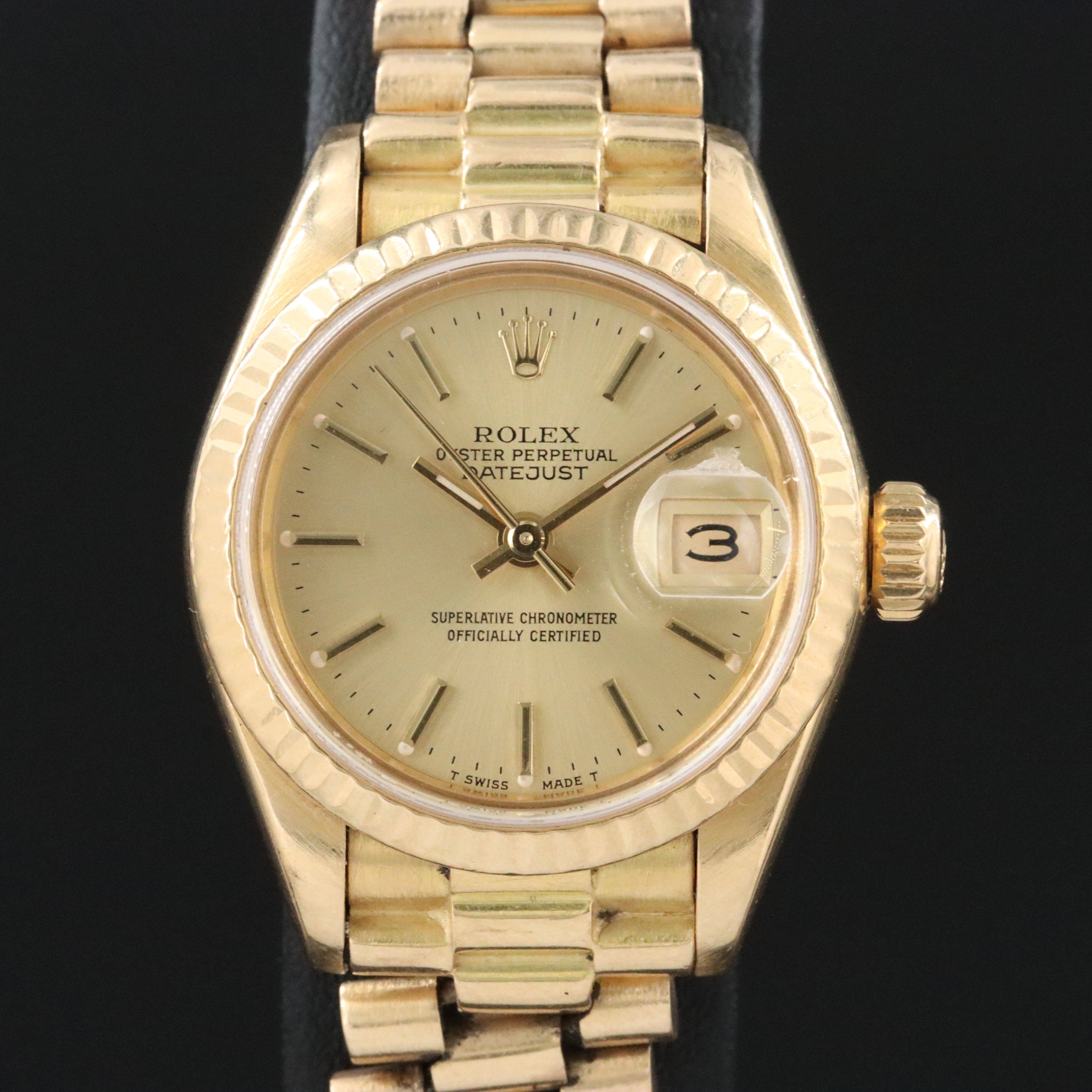 1984 Rolex Datejust 18K Model 69178 Watch