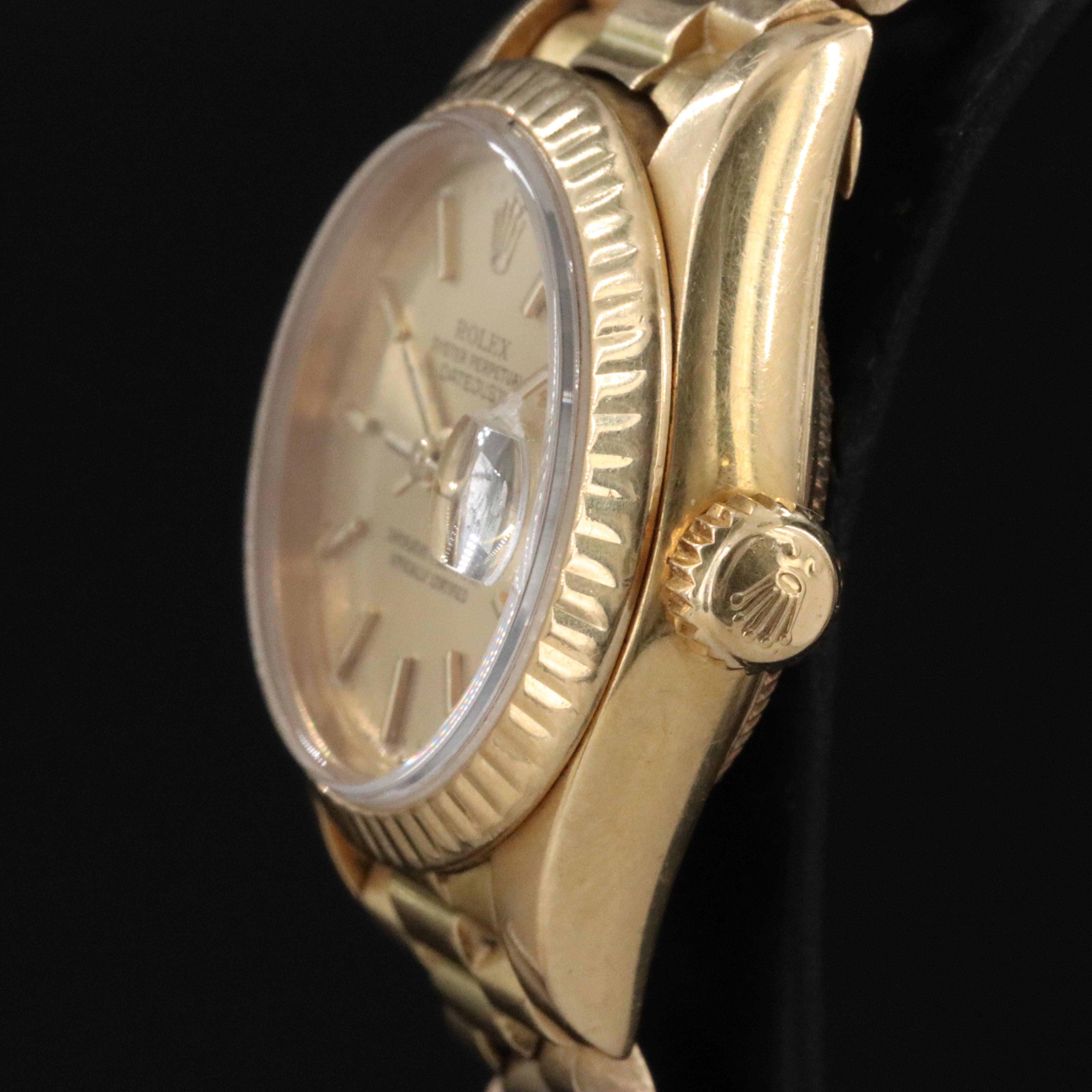 1984 Rolex Datejust 18K Model 69178 Watch