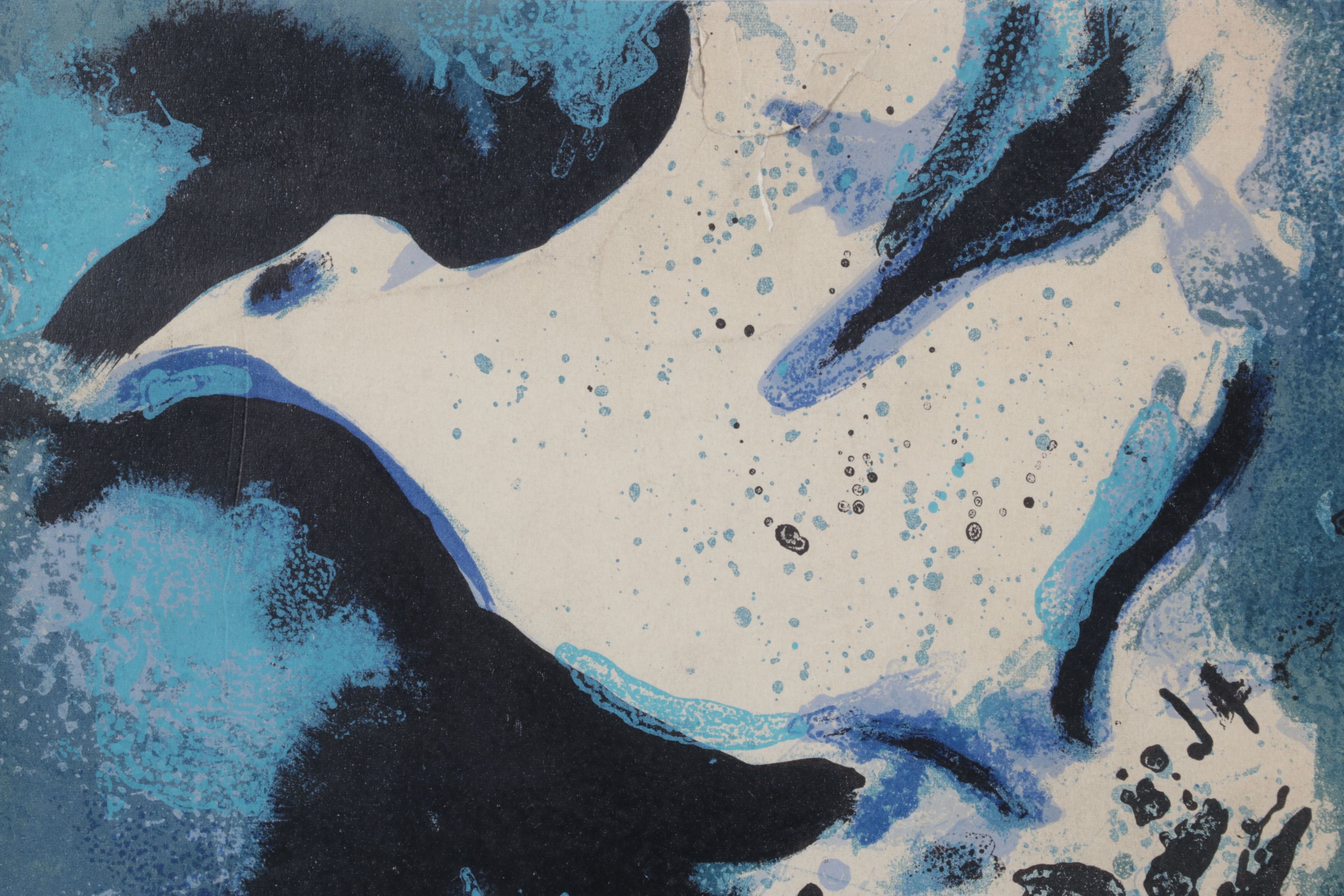 Marc Chagall Color Lithograph From "Drawings for the Bible" for "Verve," 1960