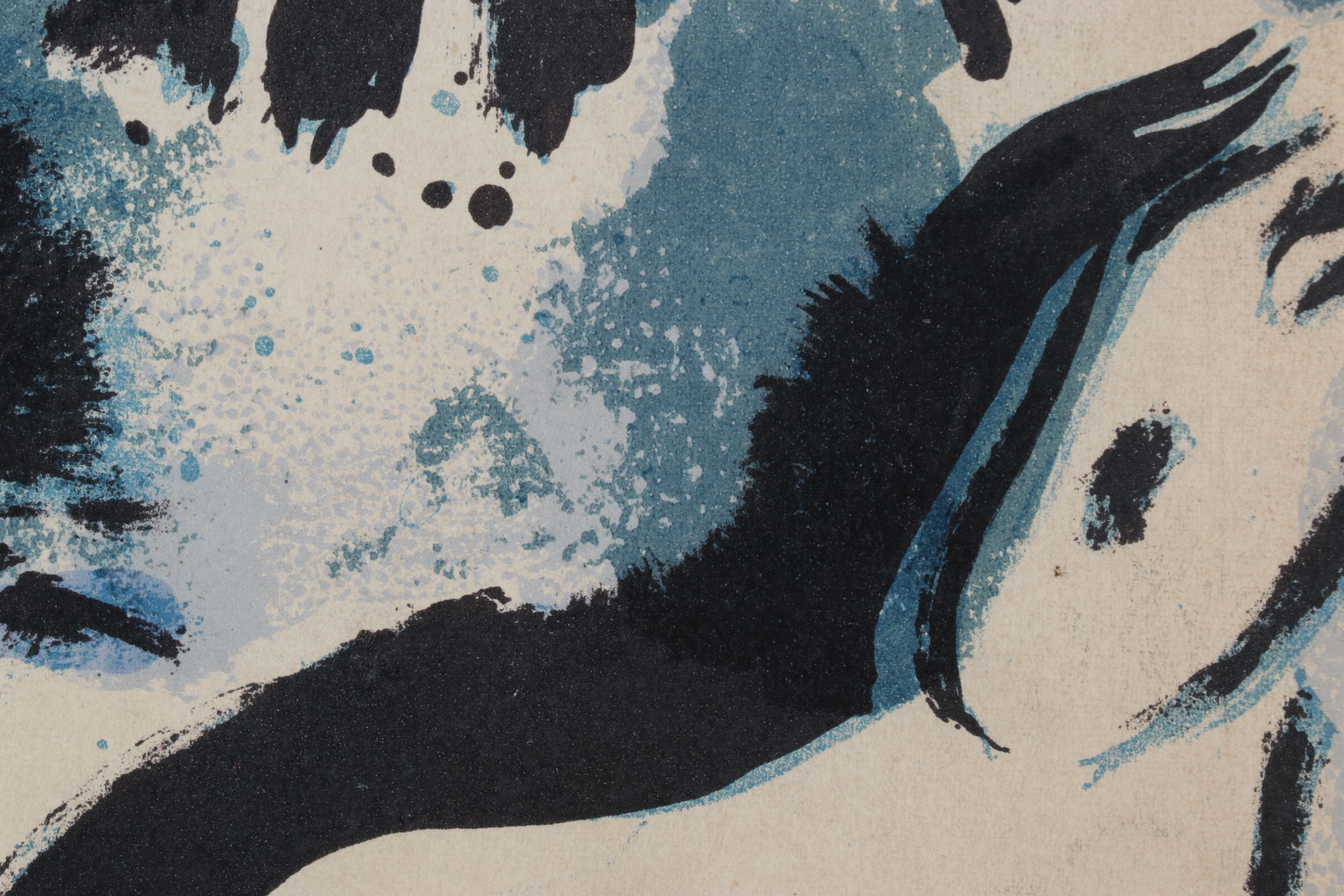 Marc Chagall Color Lithograph From "Drawings for the Bible" for "Verve," 1960