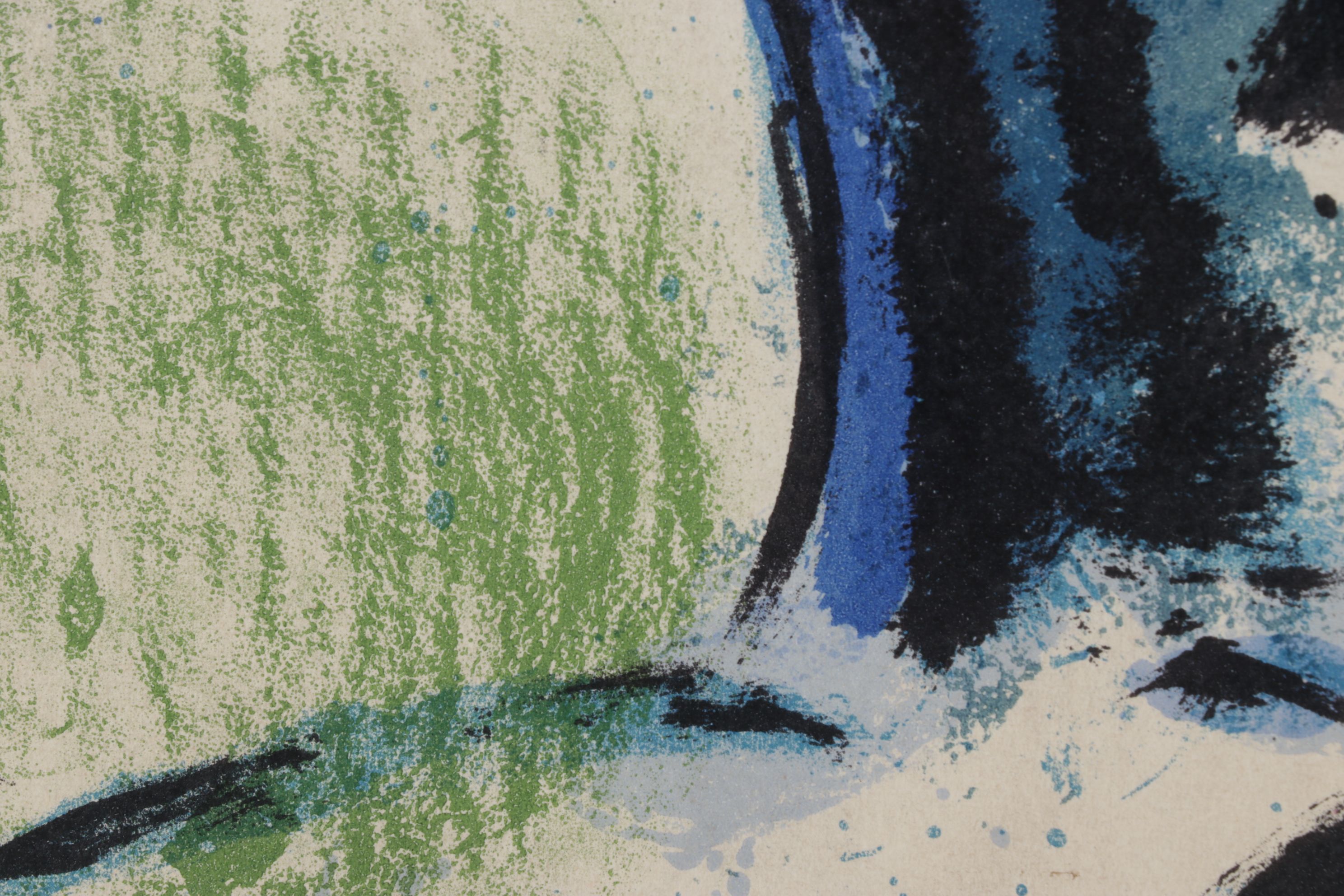 Marc Chagall Color Lithograph From "Drawings for the Bible" for "Verve," 1960