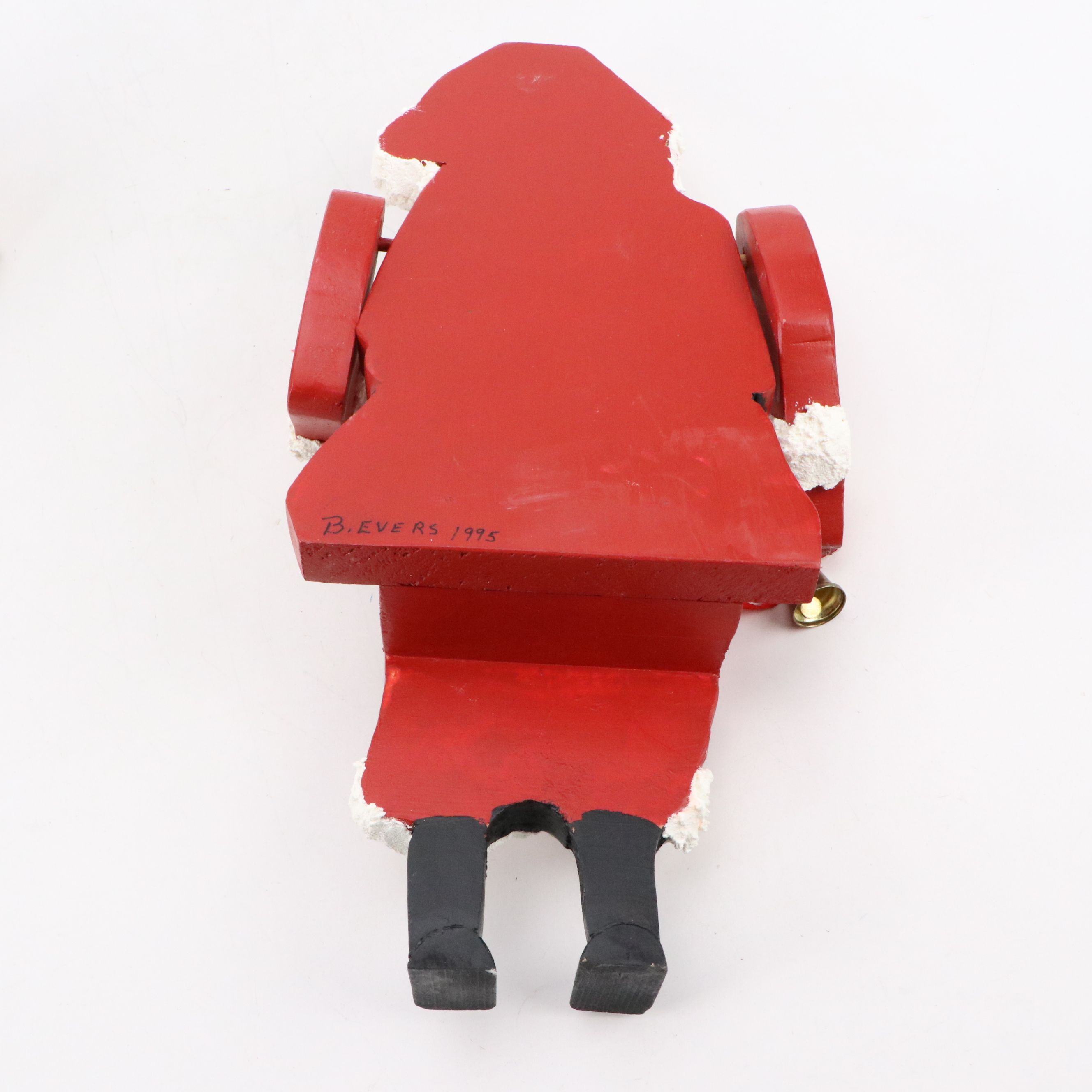 Folk Art Style Handcrafted Wooden Santa Claus Figurines