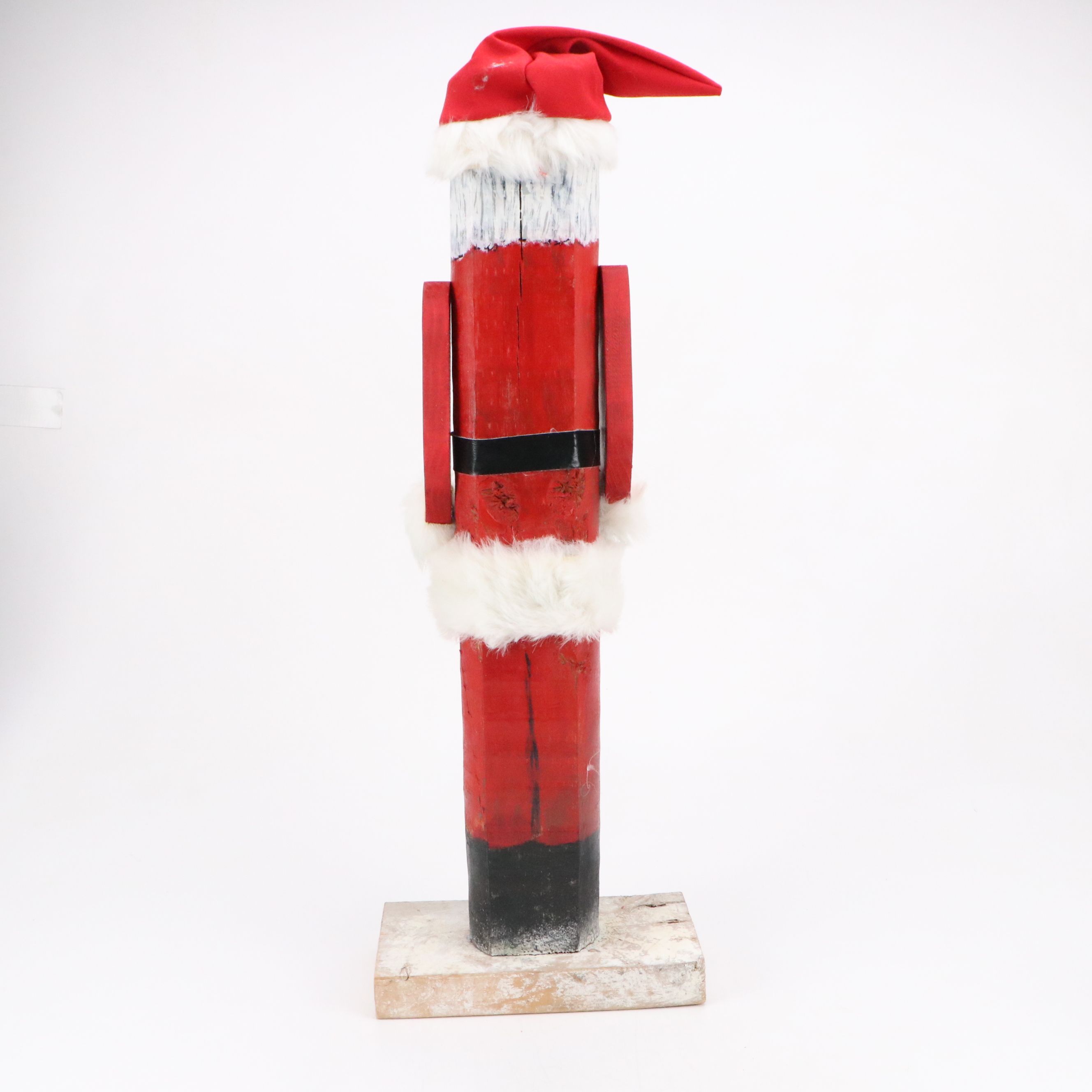 Folk Art Style Handcrafted Wooden Santa Claus Figurines