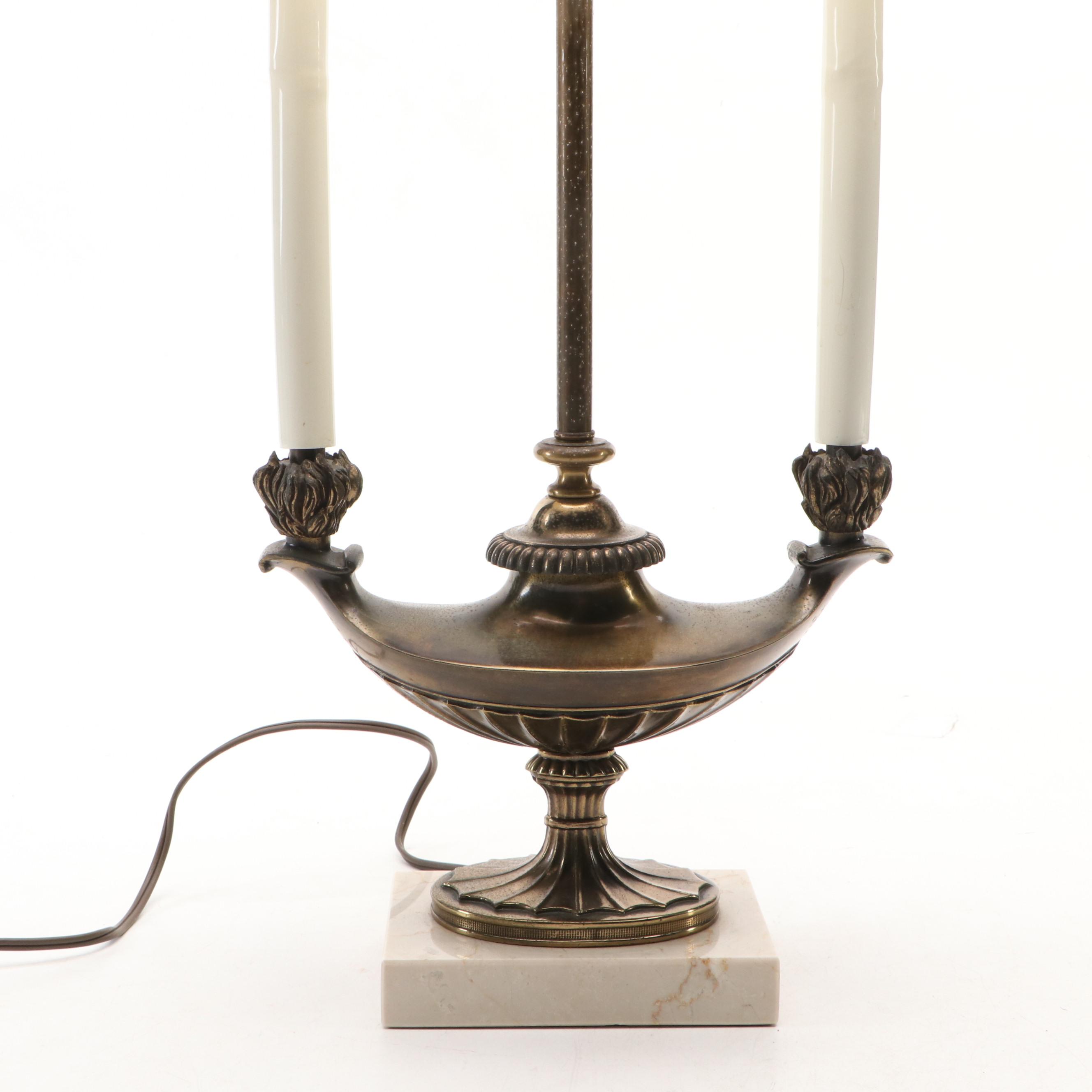 Stiffel Two Light Aladdin Style Bouillotte Table Lamp