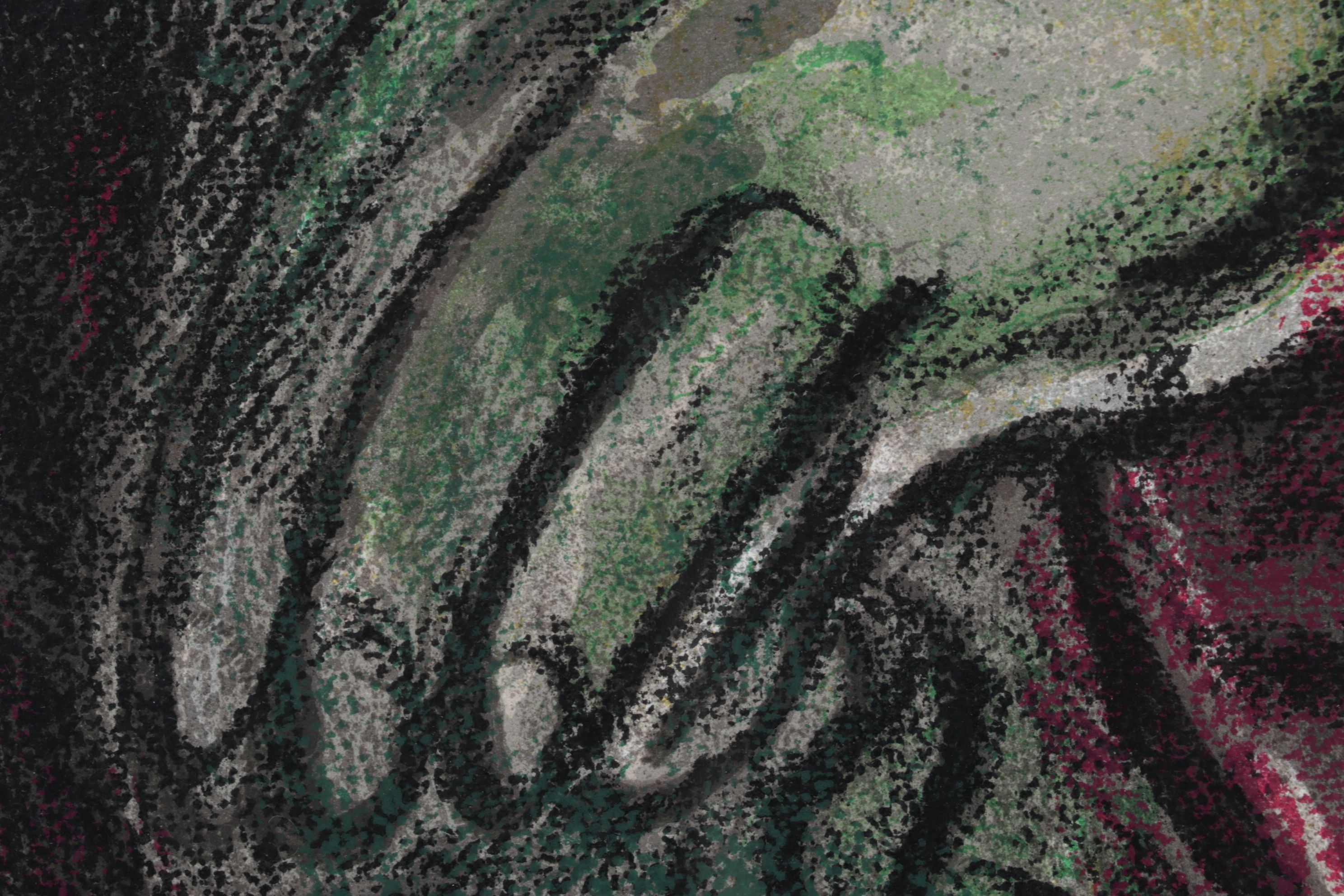 Marc Chagall Color Lithograph "Job Désespéré" From "Verve," 1960