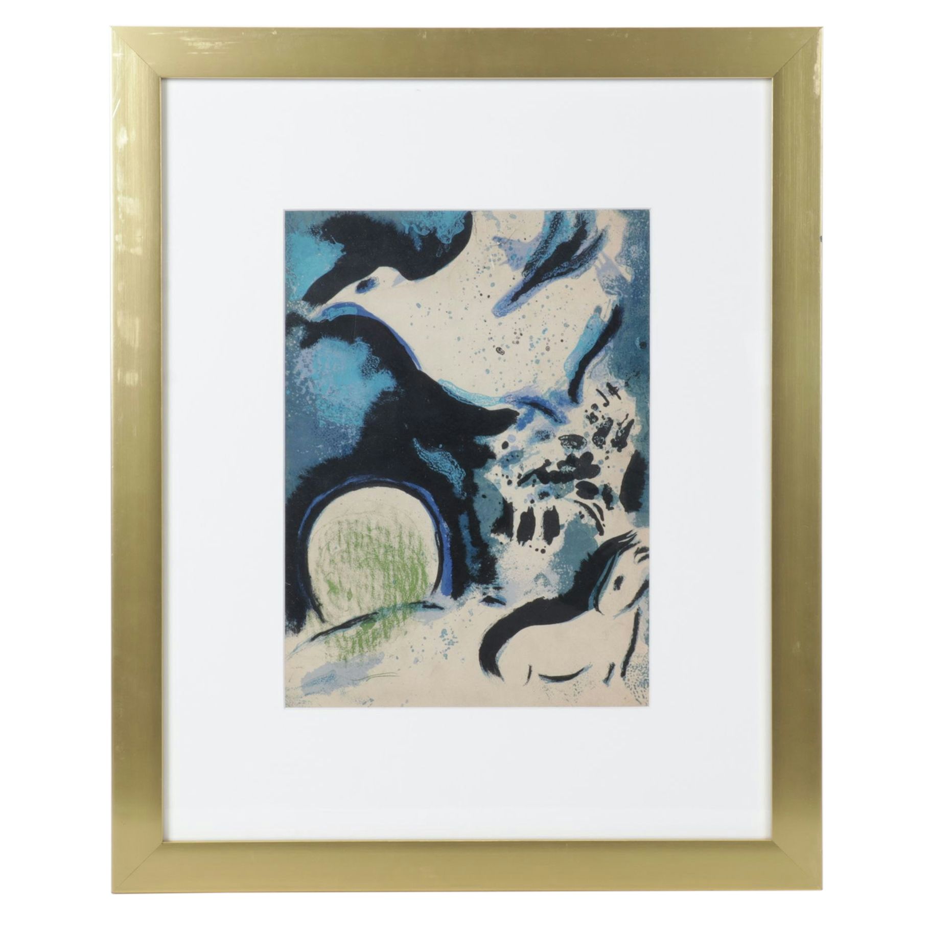 Marc Chagall Color Lithograph From "Drawings for the Bible" for "Verve," 1960