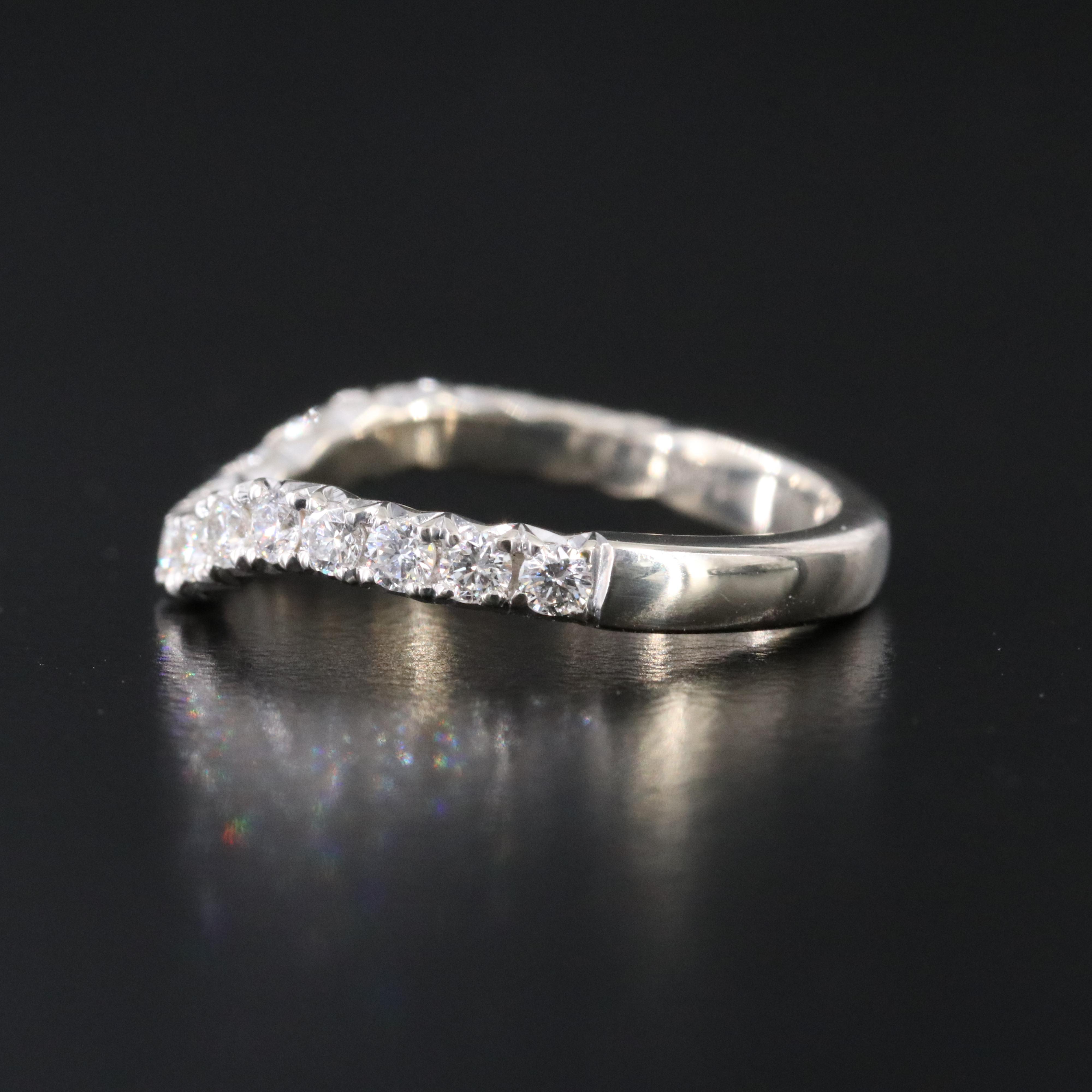 14K 0.49 CTW Diamond Wave Ring