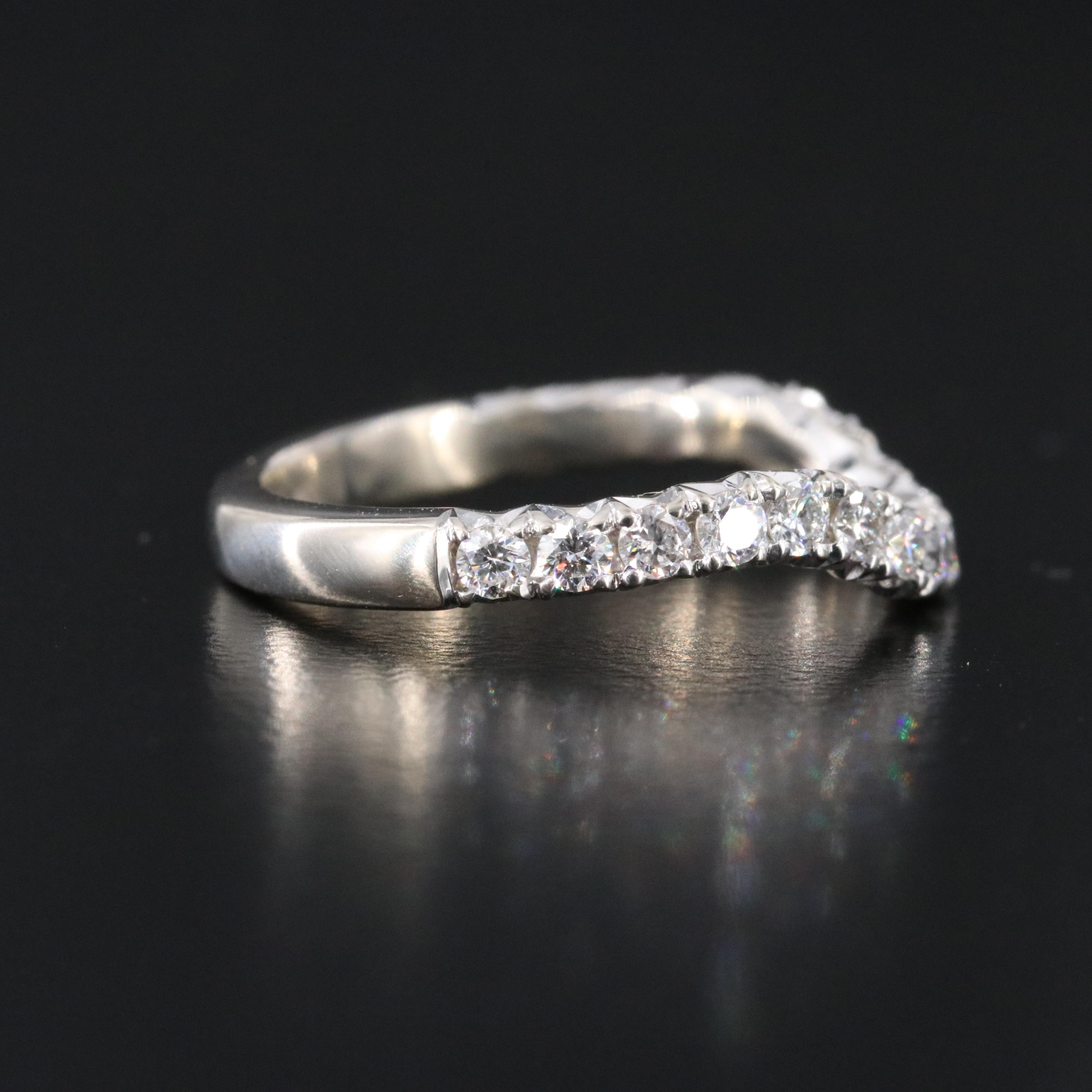 14K 0.49 CTW Diamond Wave Ring