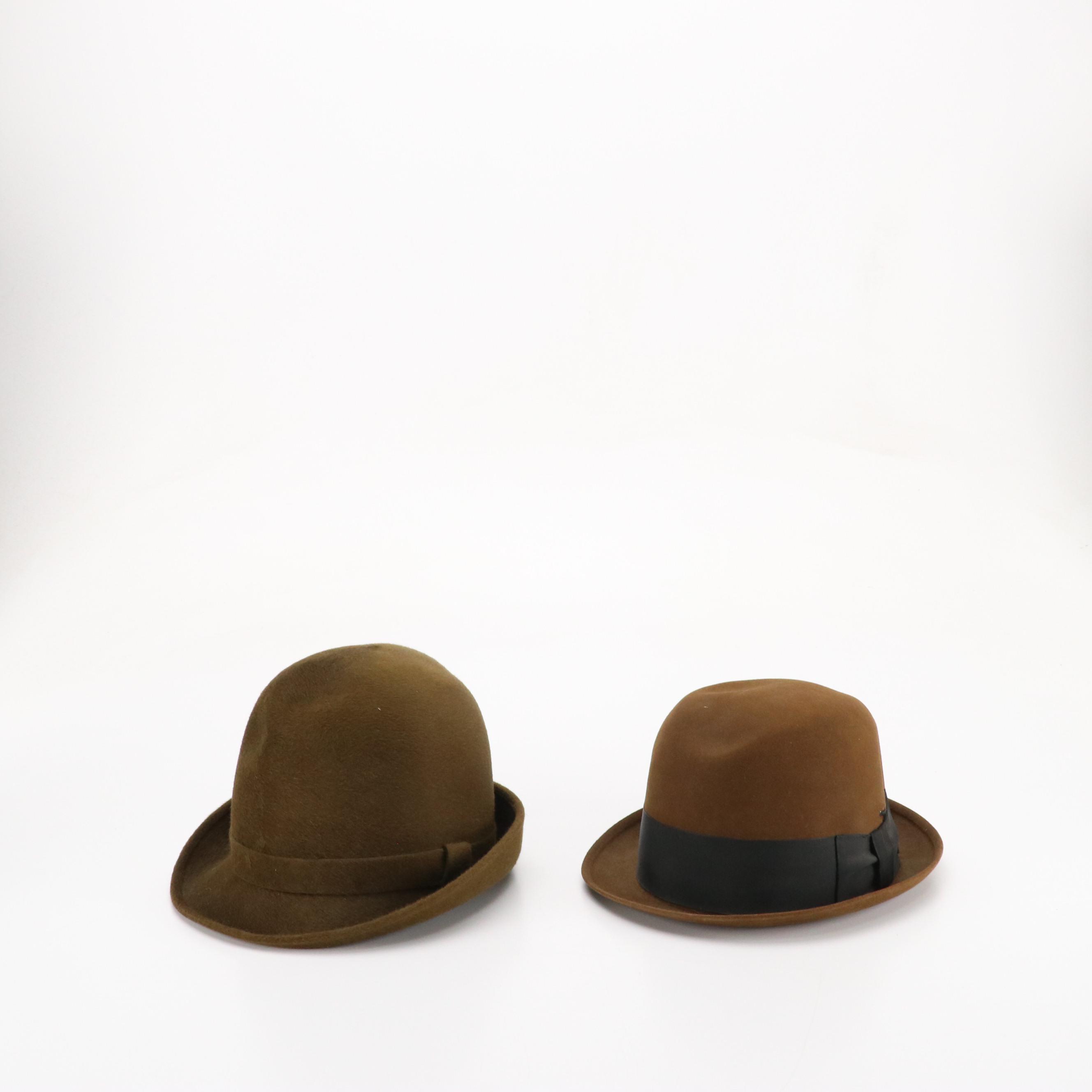 Men's Dobbs, Brooks Brothers, Pierre Cardin, and Dancer The Hatter Vintage Hats