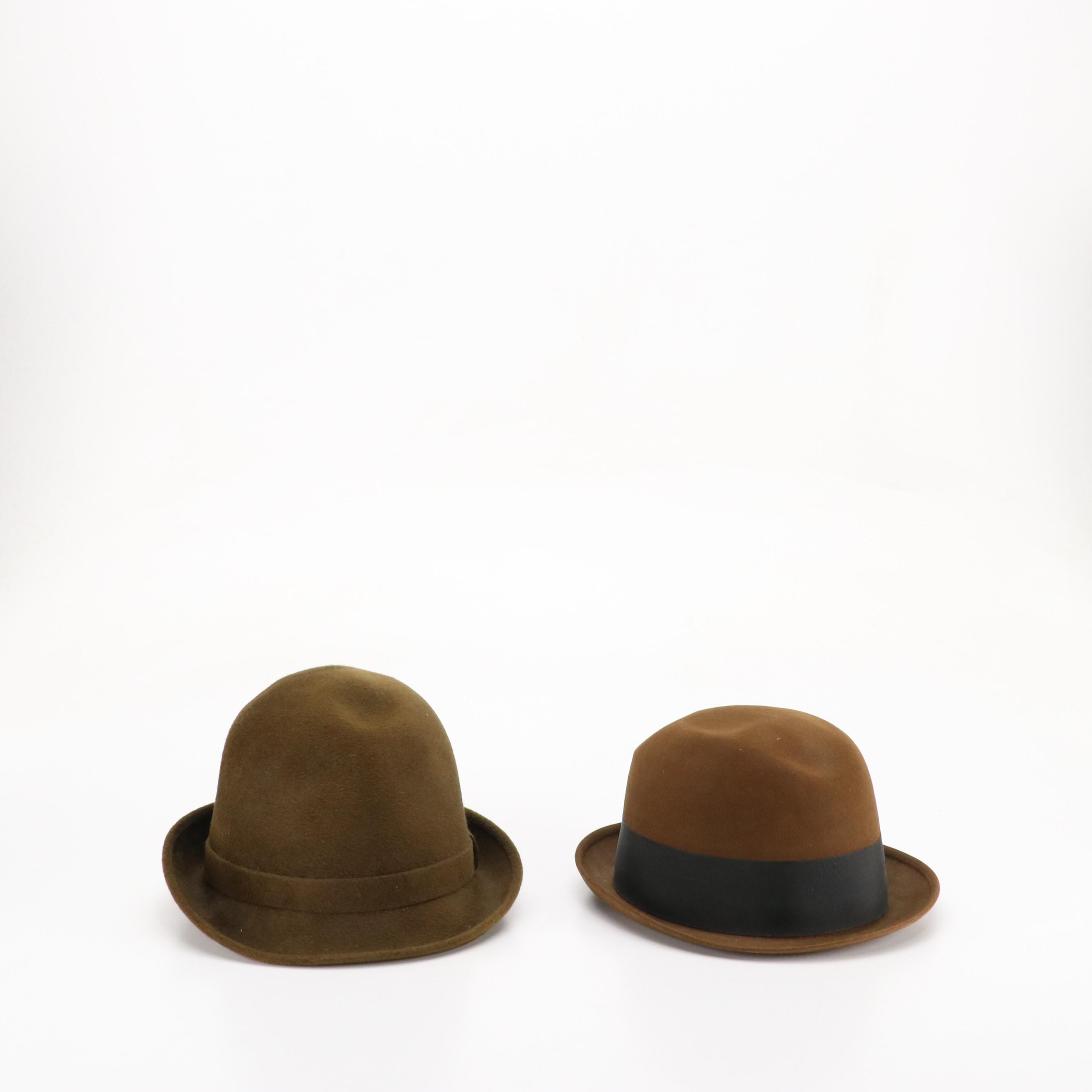 Men's Dobbs, Brooks Brothers, Pierre Cardin, and Dancer The Hatter Vintage Hats