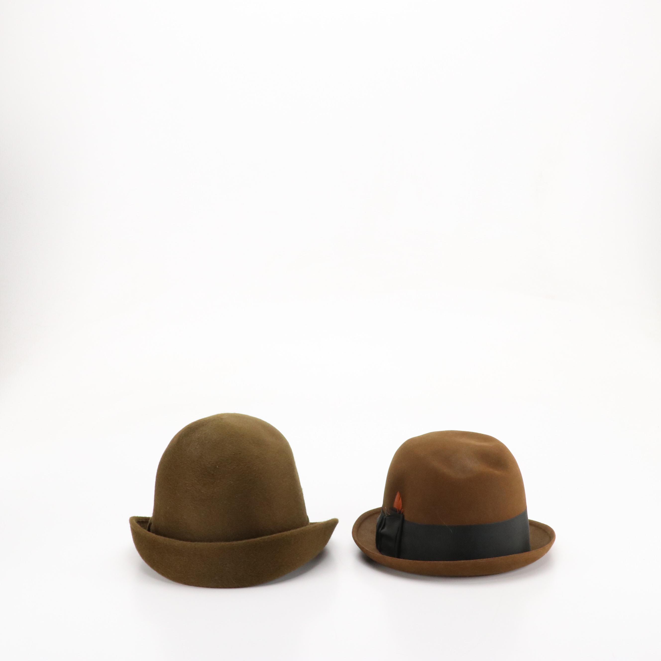 Men's Dobbs, Brooks Brothers, Pierre Cardin, and Dancer The Hatter Vintage Hats
