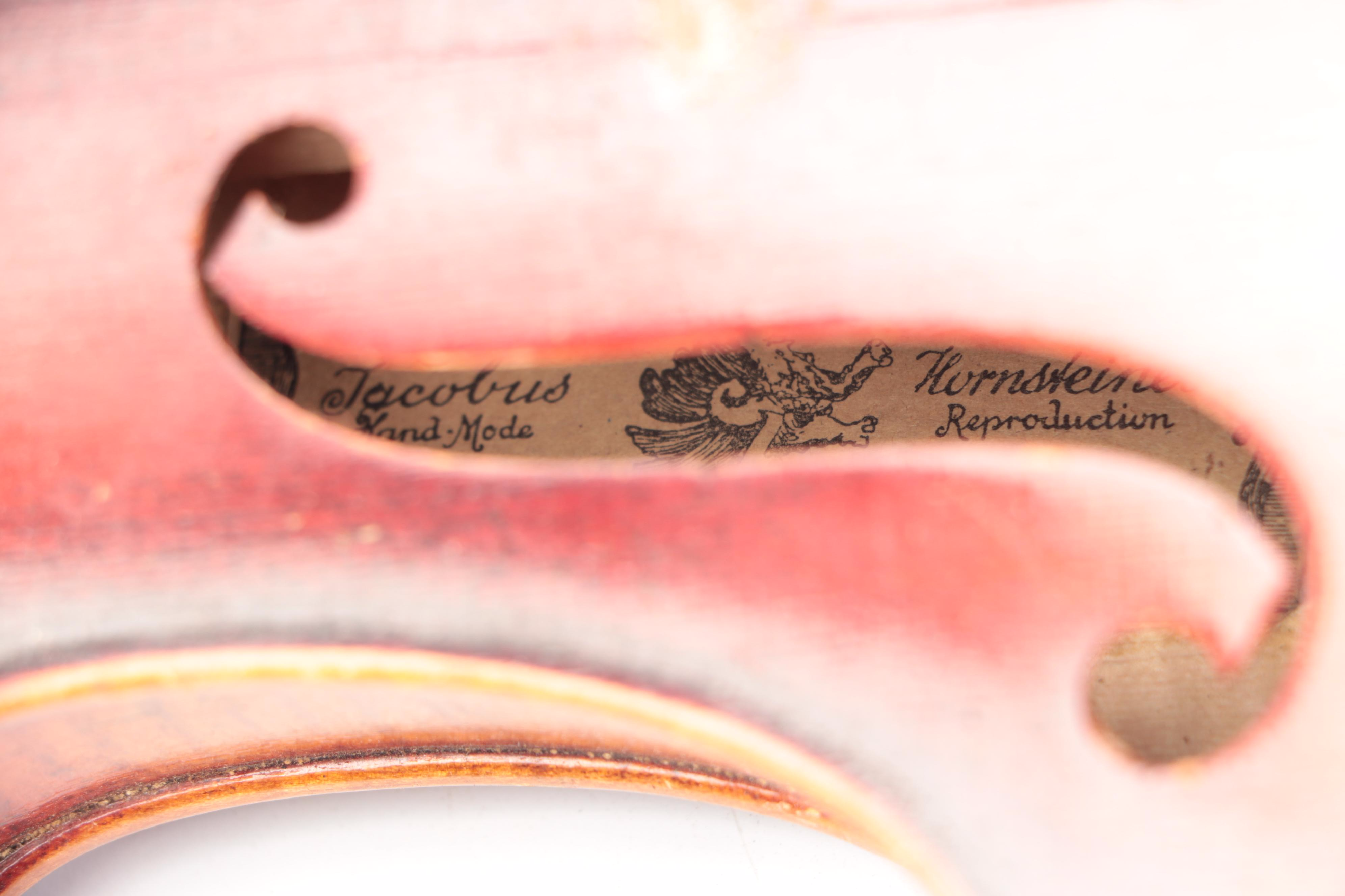 1951 Jacobus Hornsteiner Reproduction Stradivarius Copy Violin & Hard Side Case