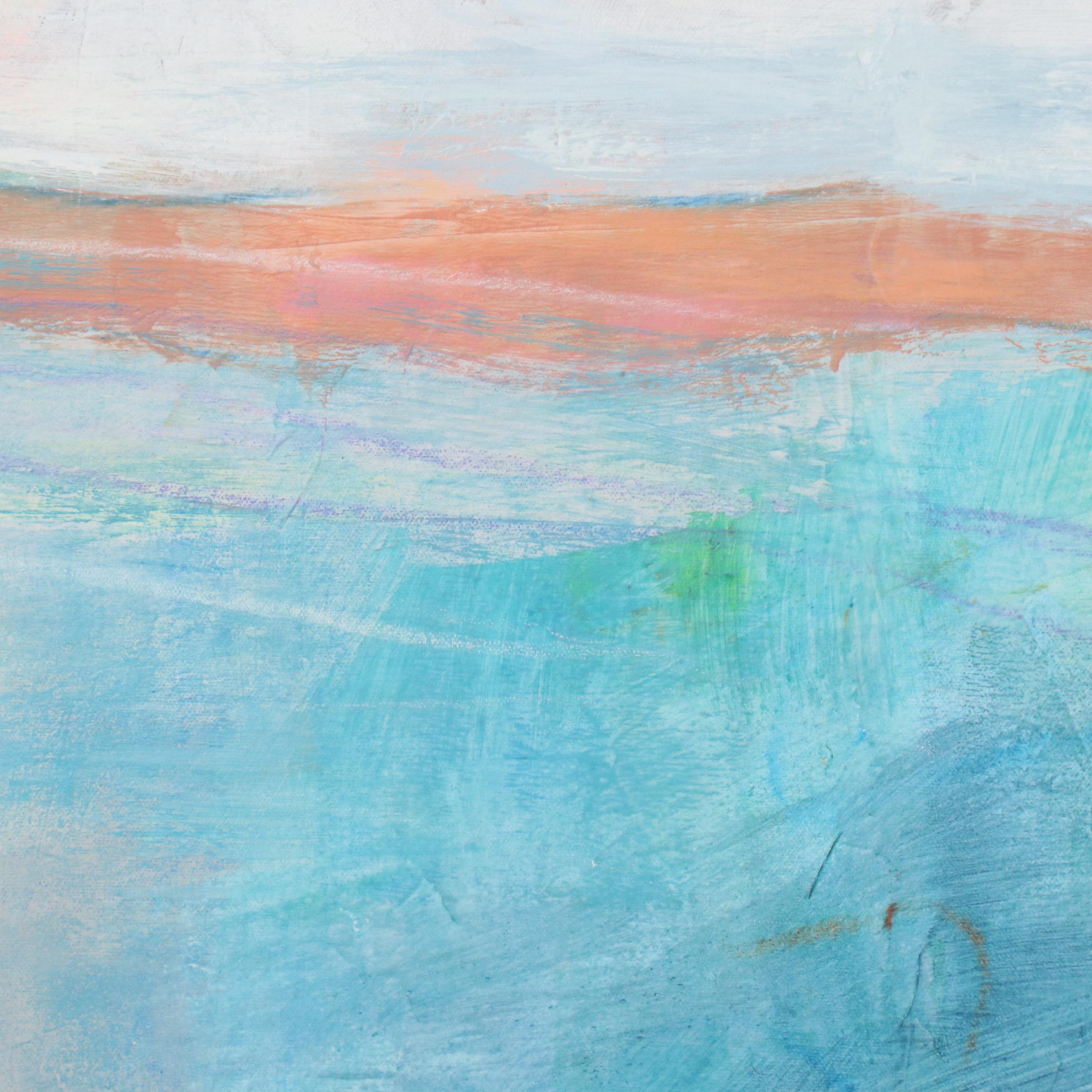 Ursula J. Brenner Abstract Mixed Media Painting, 21st Century