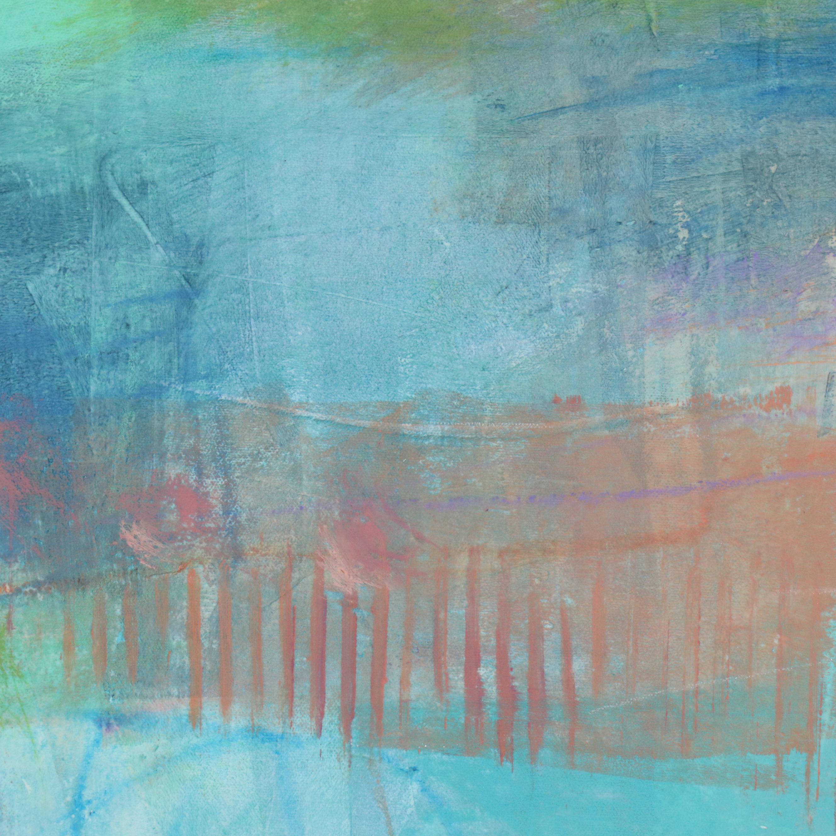 Ursula J. Brenner Abstract Mixed Media Painting, 21st Century