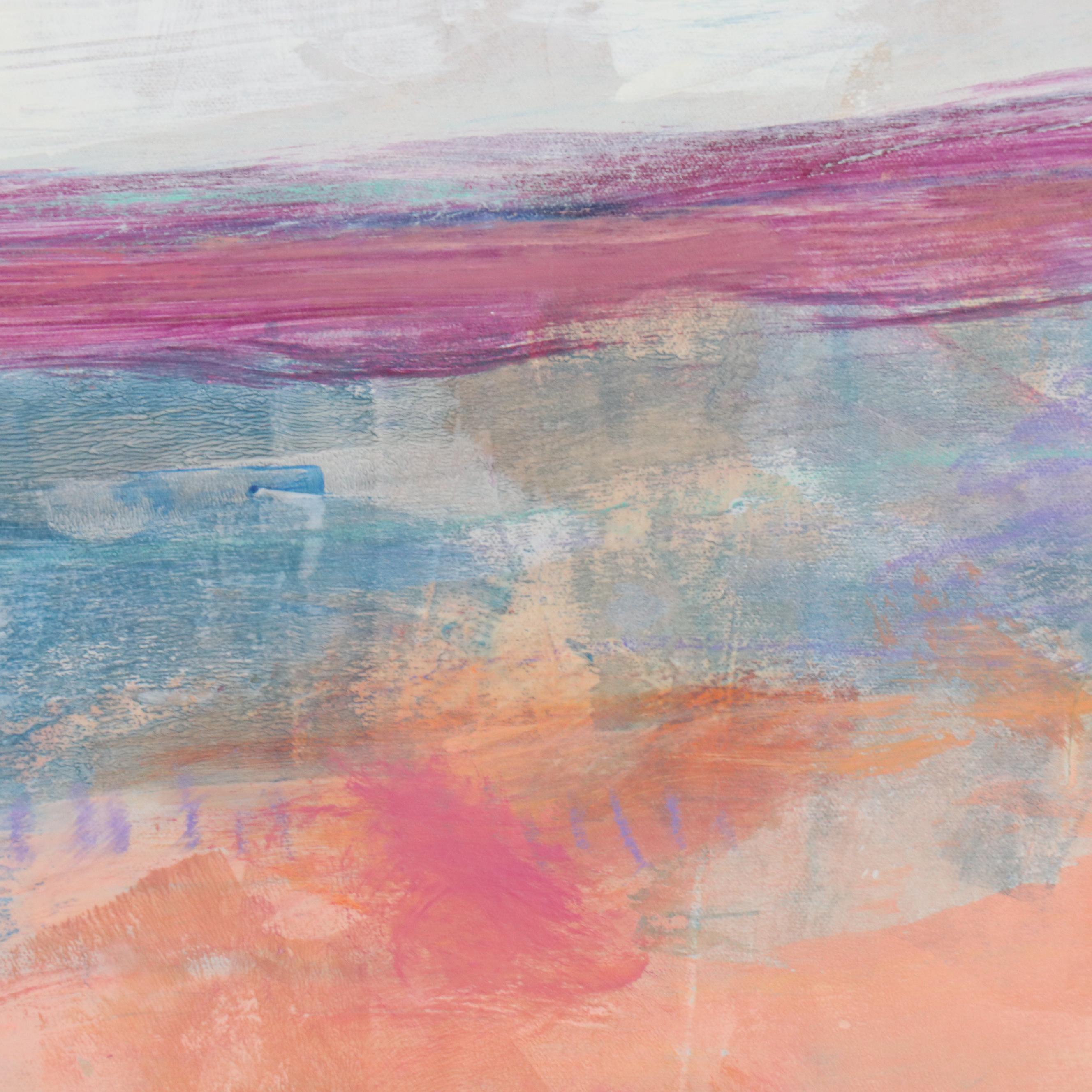 Ursula J. Brenner Abstract Mixed Media Painting, 21st Century