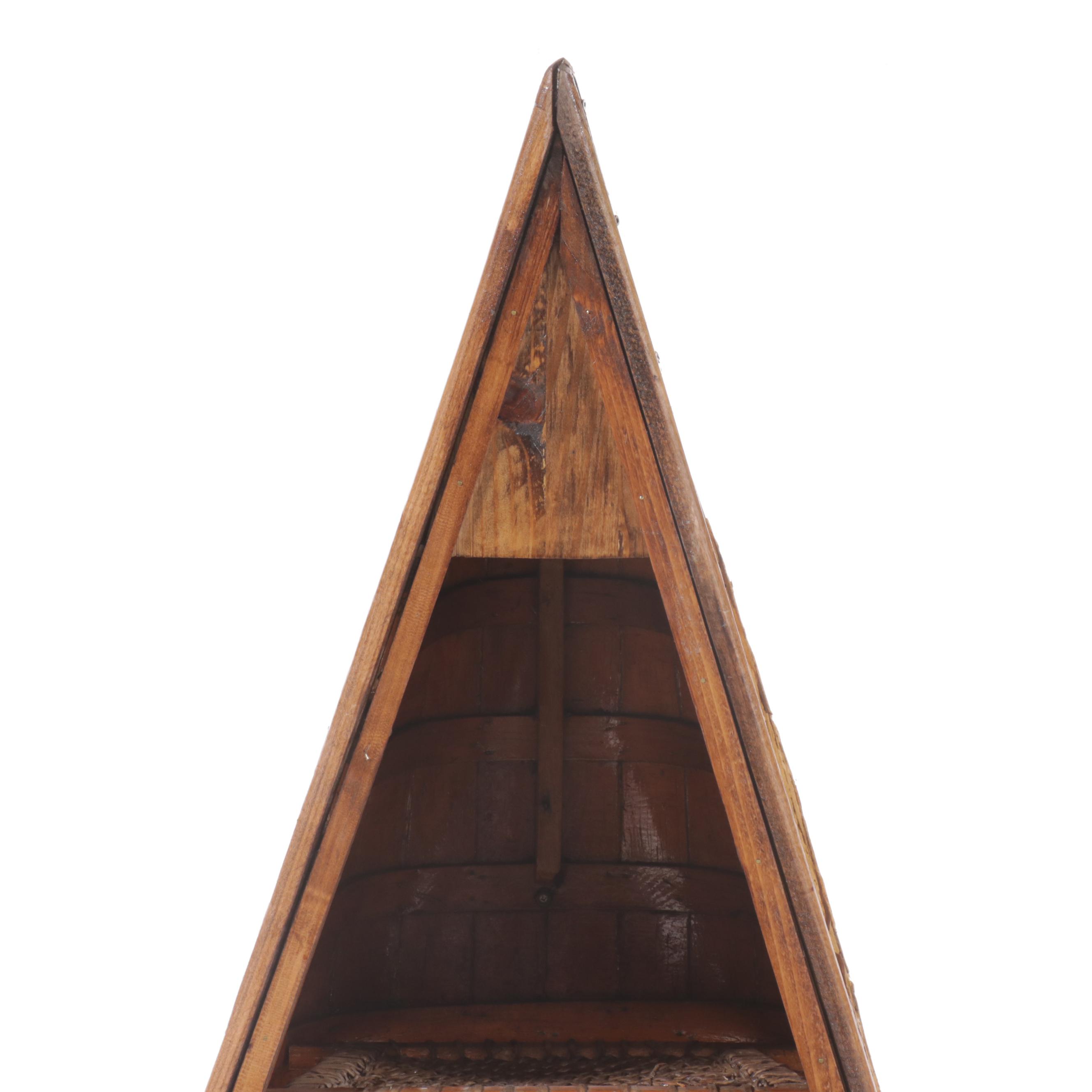 Canoe Hull Bookcase, 20th Century and Adapted