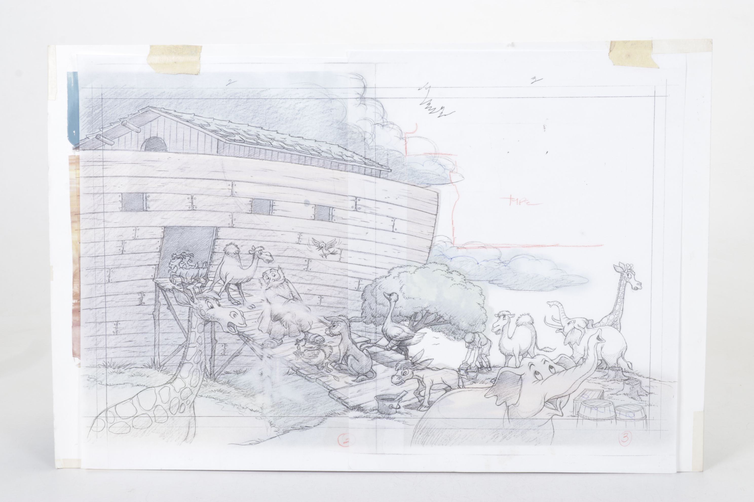 Storyboard Illustrations for Disney's Special Read Along Edition of Noah's Ark