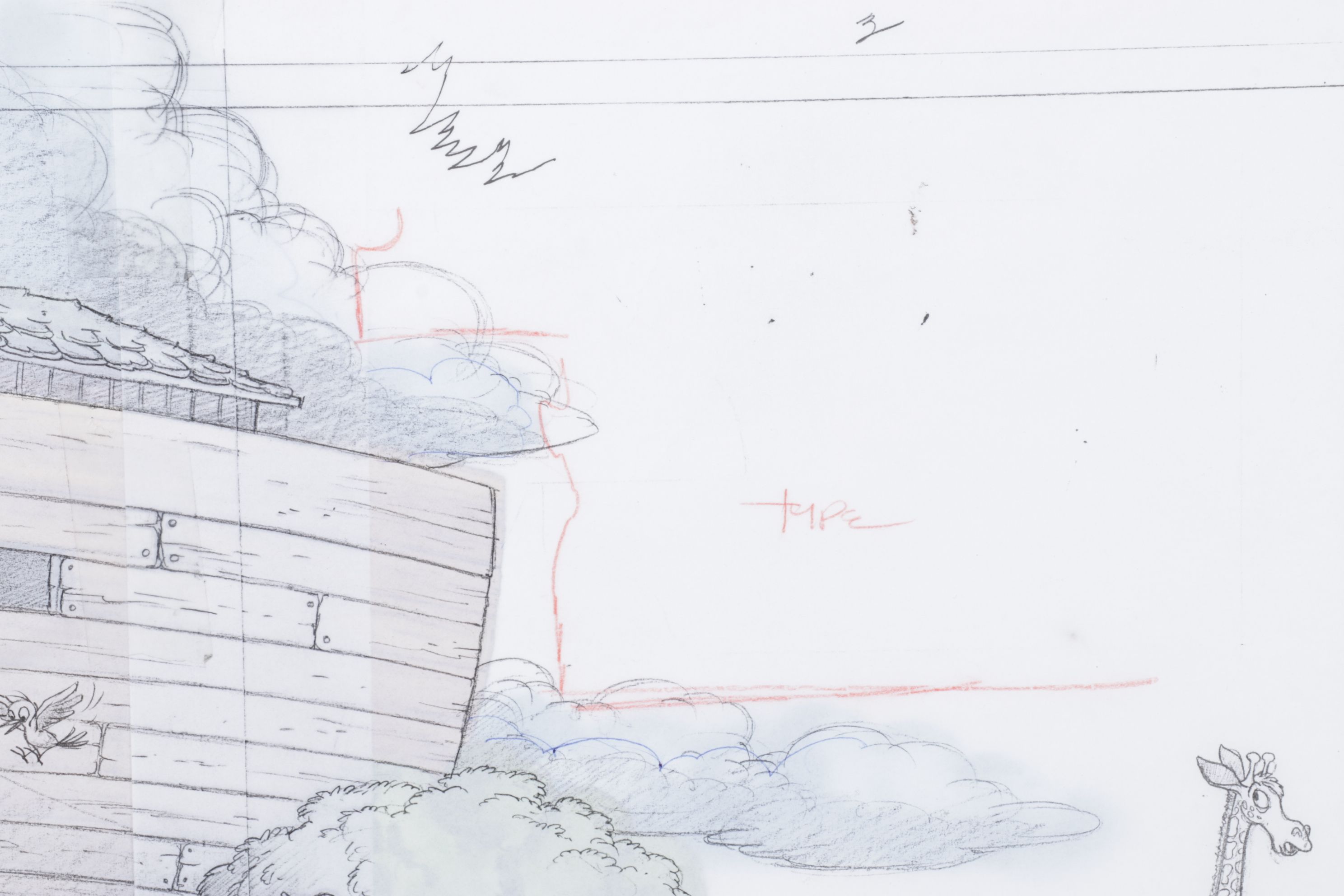 Storyboard Illustrations for Disney's Special Read Along Edition of Noah's Ark