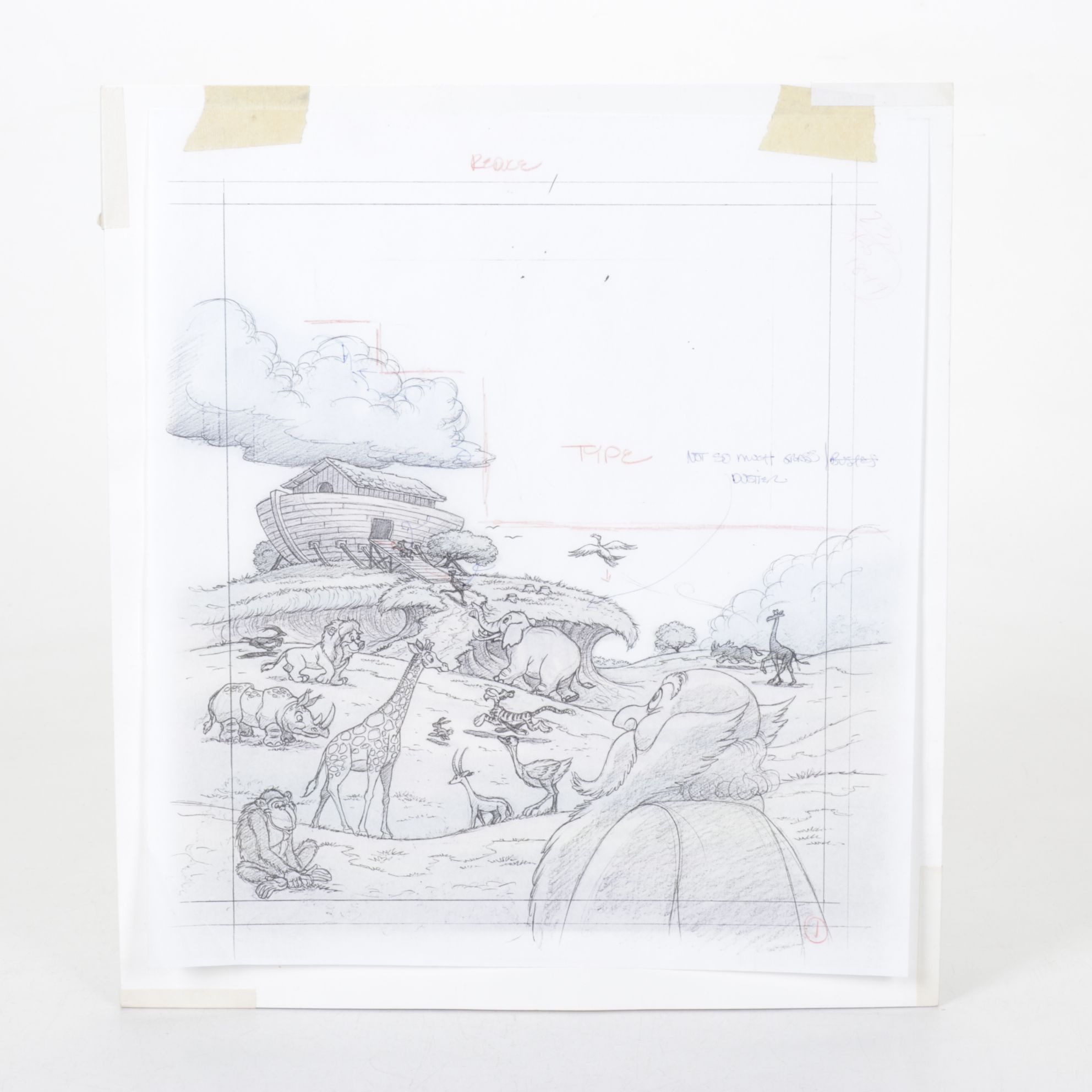 Storyboard Illustrations for Disney's Special Read Along Edition of Noah's Ark