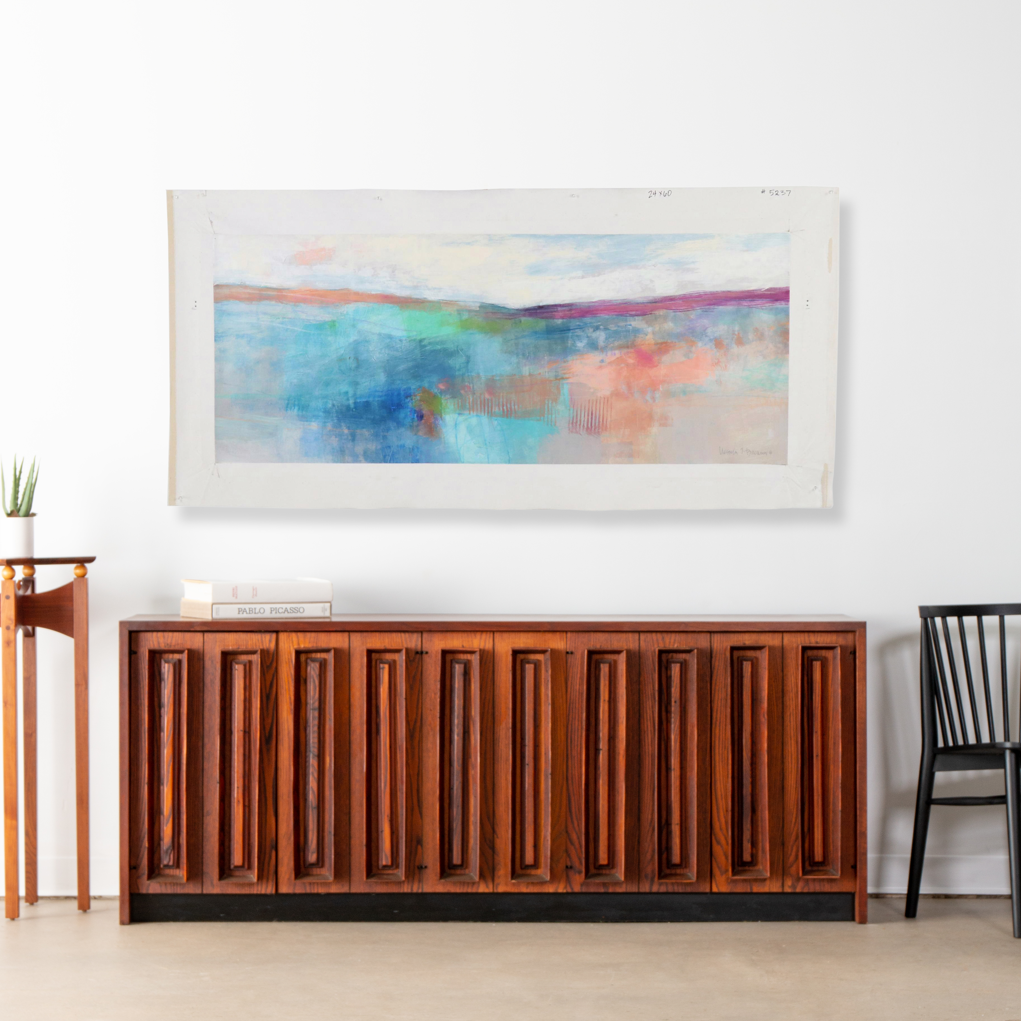 Ursula J. Brenner Abstract Mixed Media Painting, 21st Century