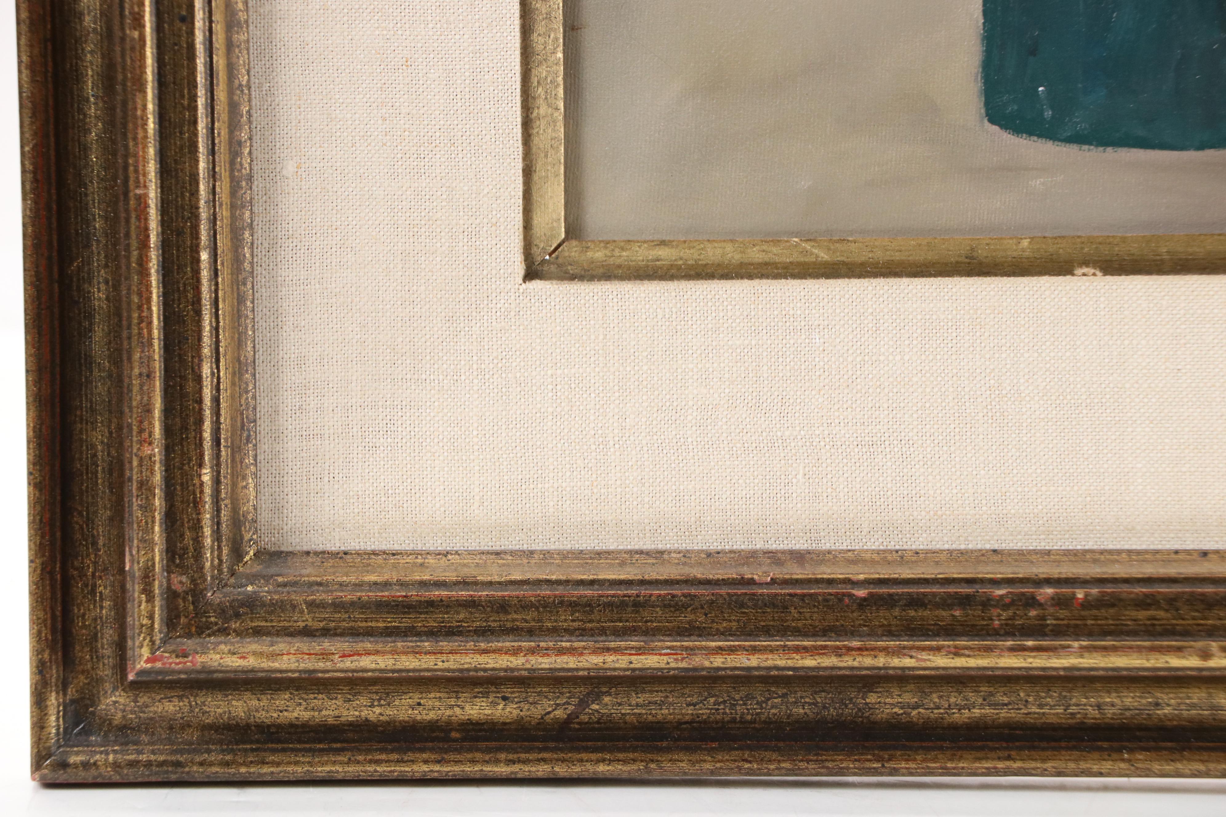 Oil Painting of Newsboy Standing Portrait, Late 20th Century