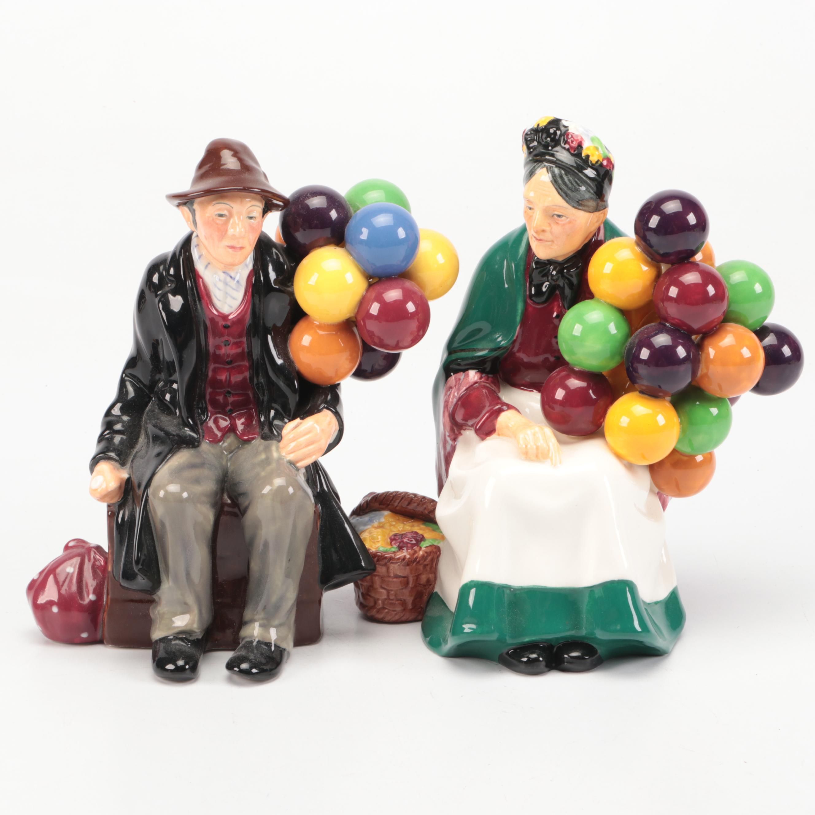 Royal Doulton "The Old Balloon Seller" and "The Balloon Man" Figurines