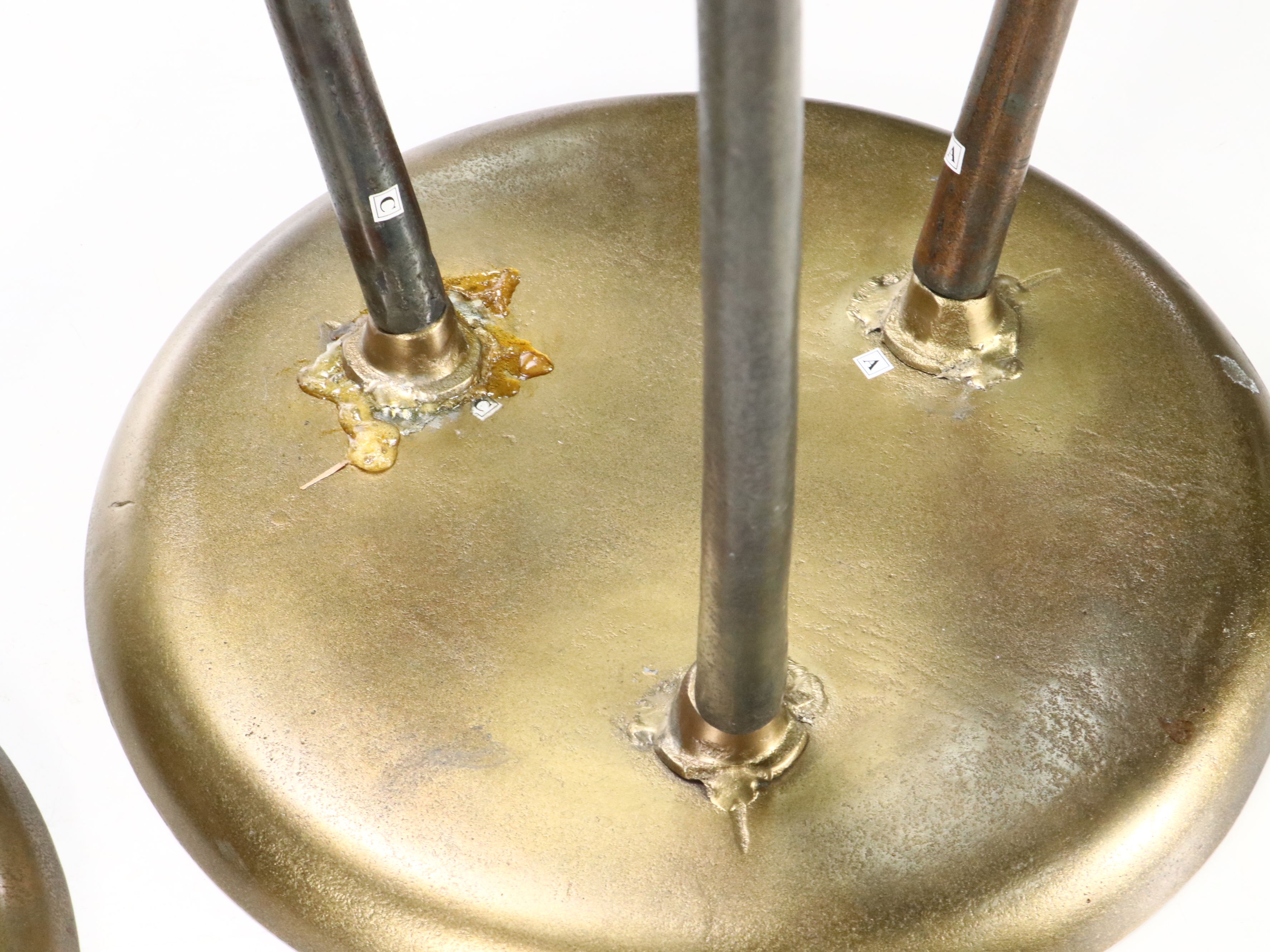 Mid Century Modern Style Brass-Top Accent Tables