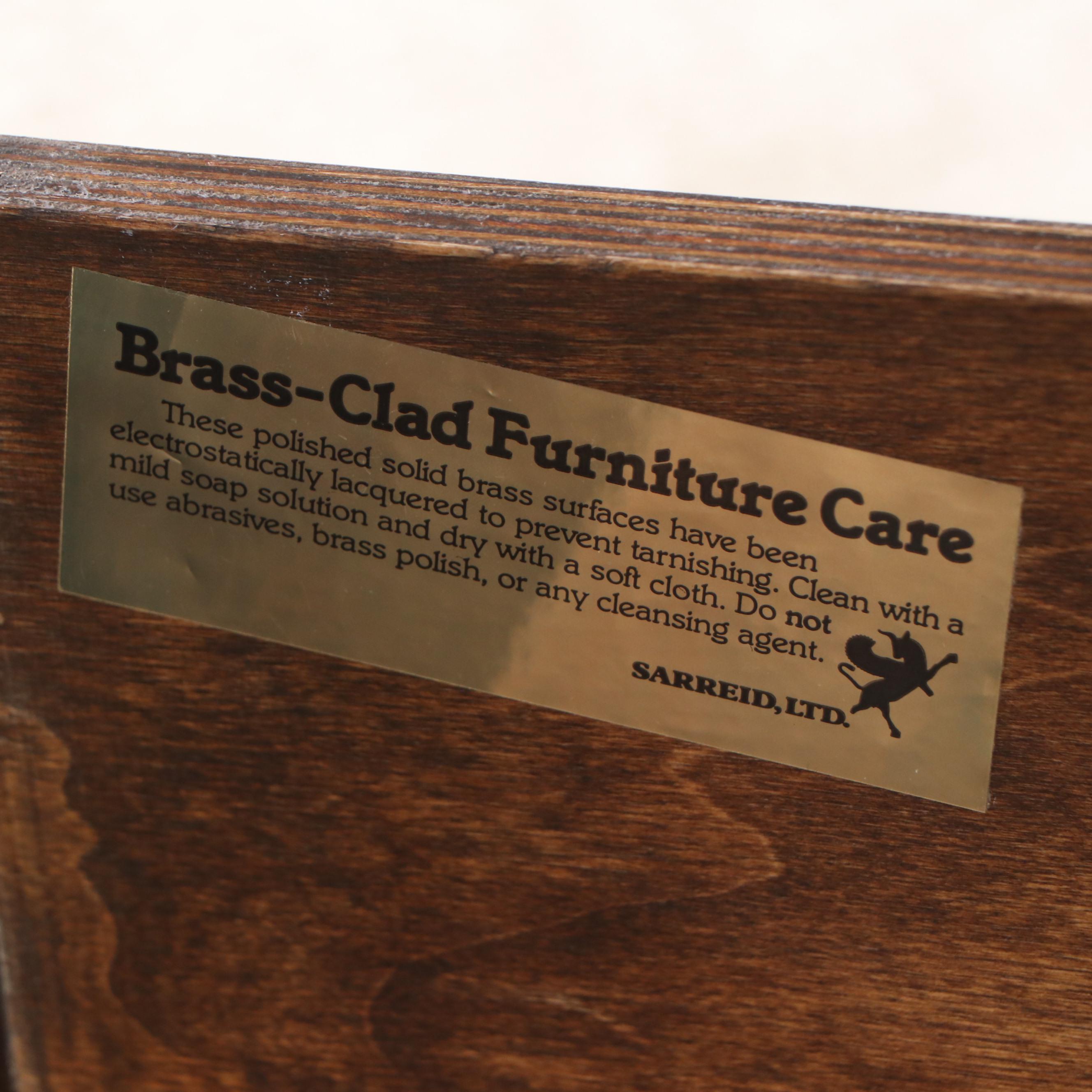 Sarried, Ltd. Brass-Clad Two-Drawer Chest, Late 20th Century