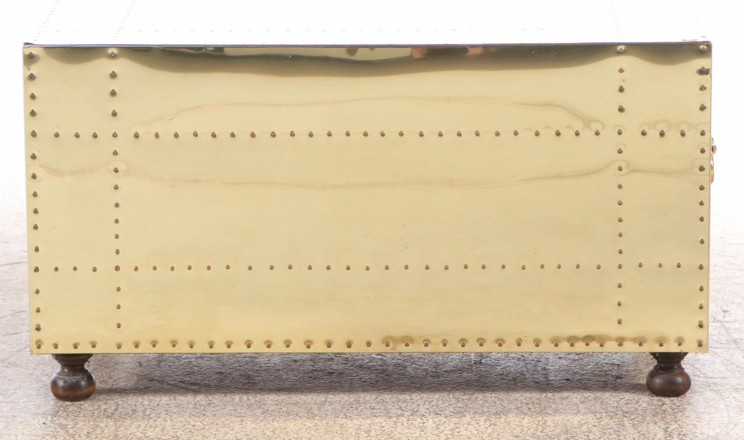 Sarried, Ltd. Brass-Clad Two-Drawer Chest, Late 20th Century