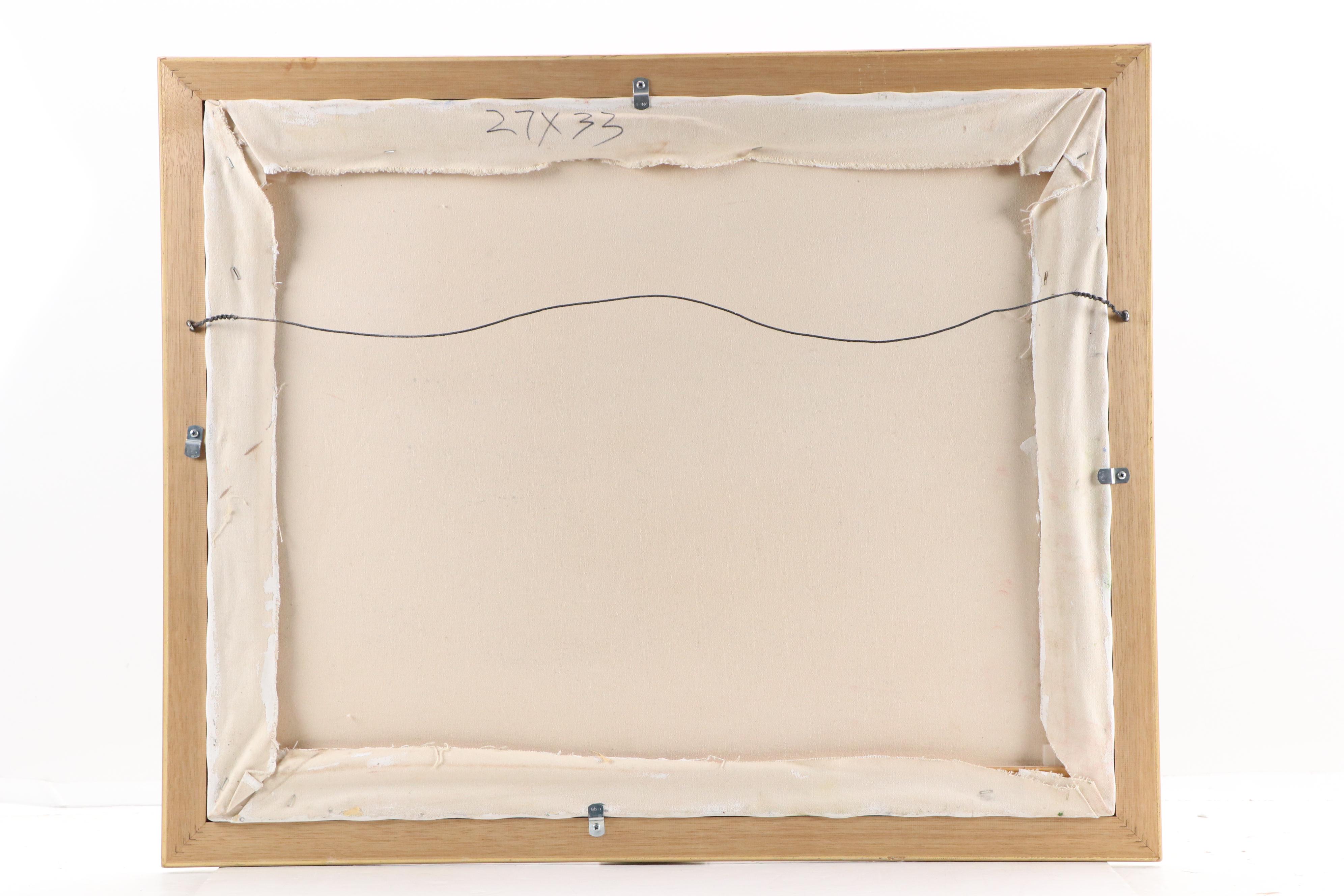 B. Jones Alpine Landscape With Chalet Acrylic Painting