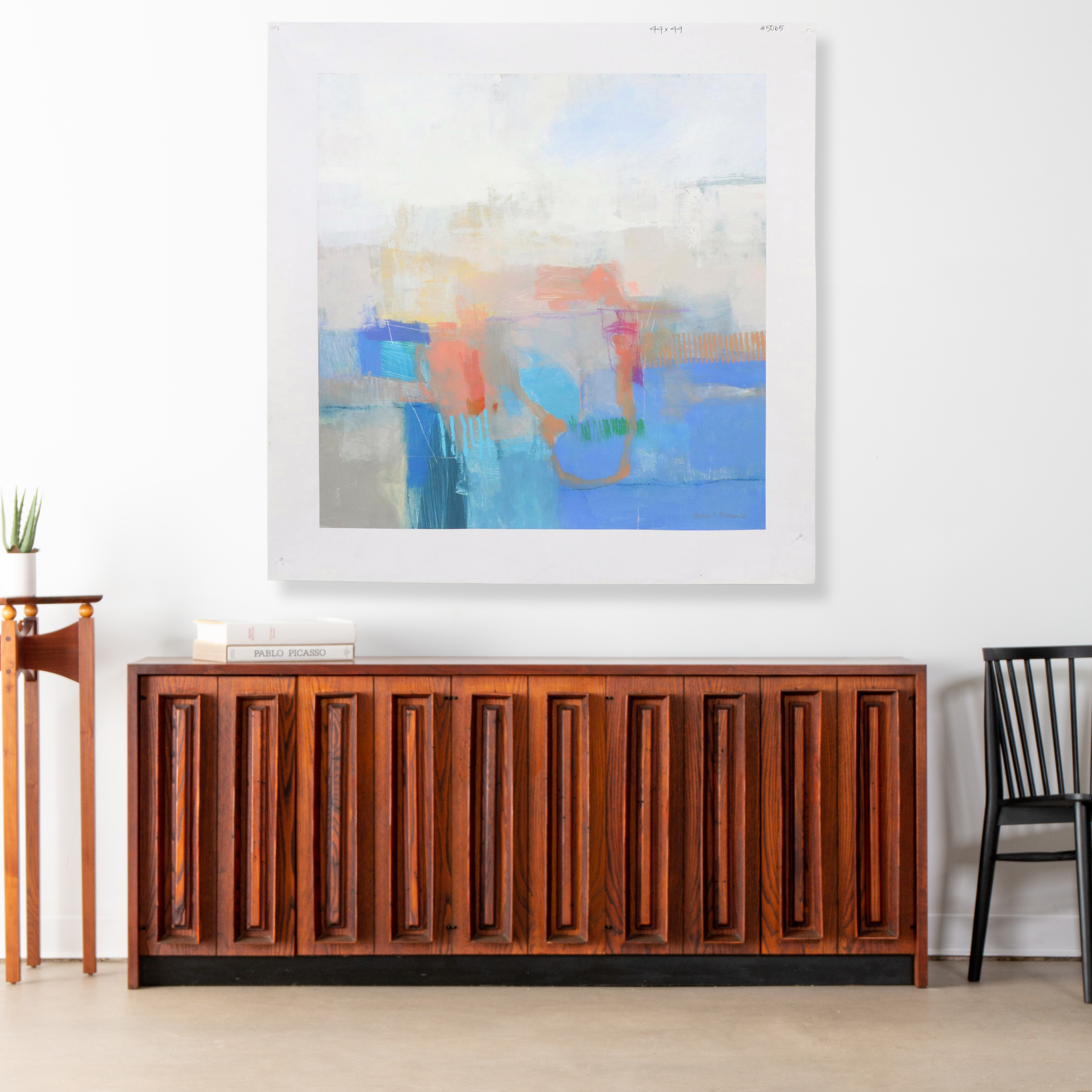 Ursula J. Brenner Abstract Mixed Media Painting, 21st Century