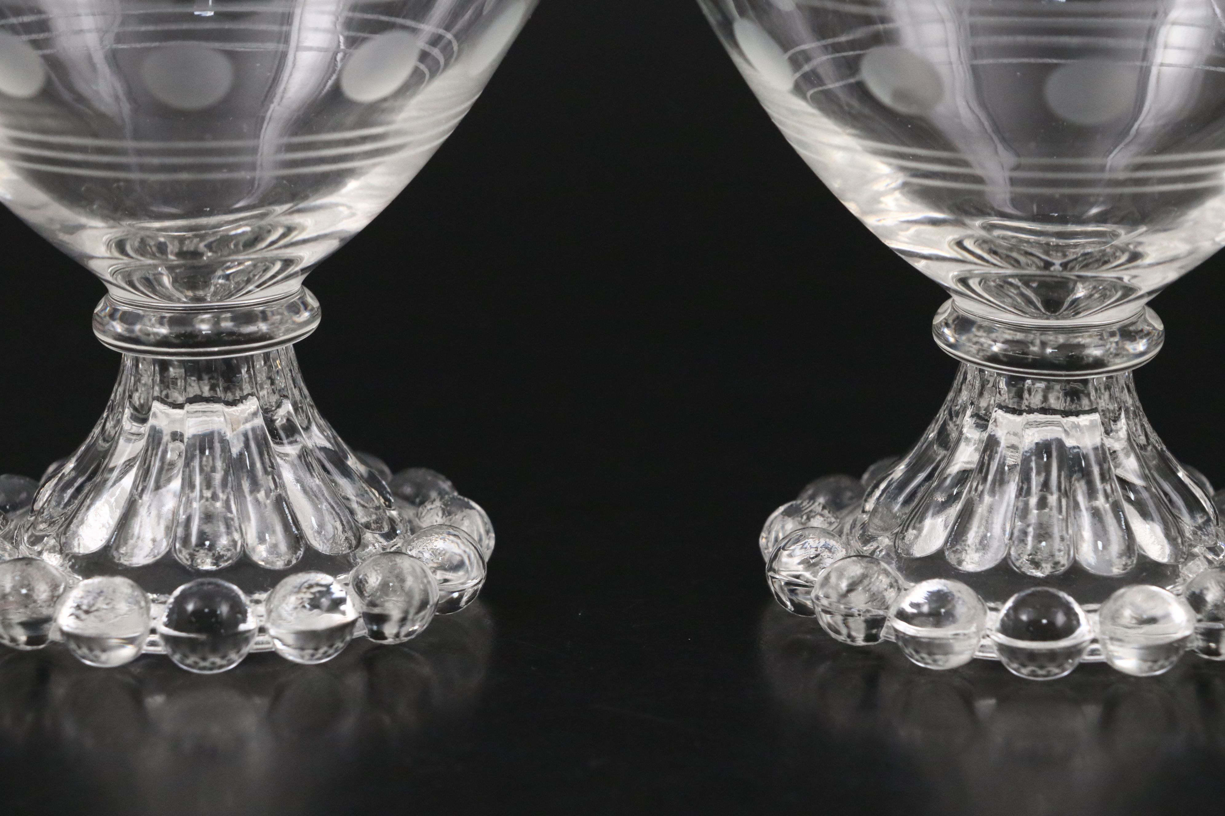 Anchor Hocking Bubble Stem Glass Tall Sherbets