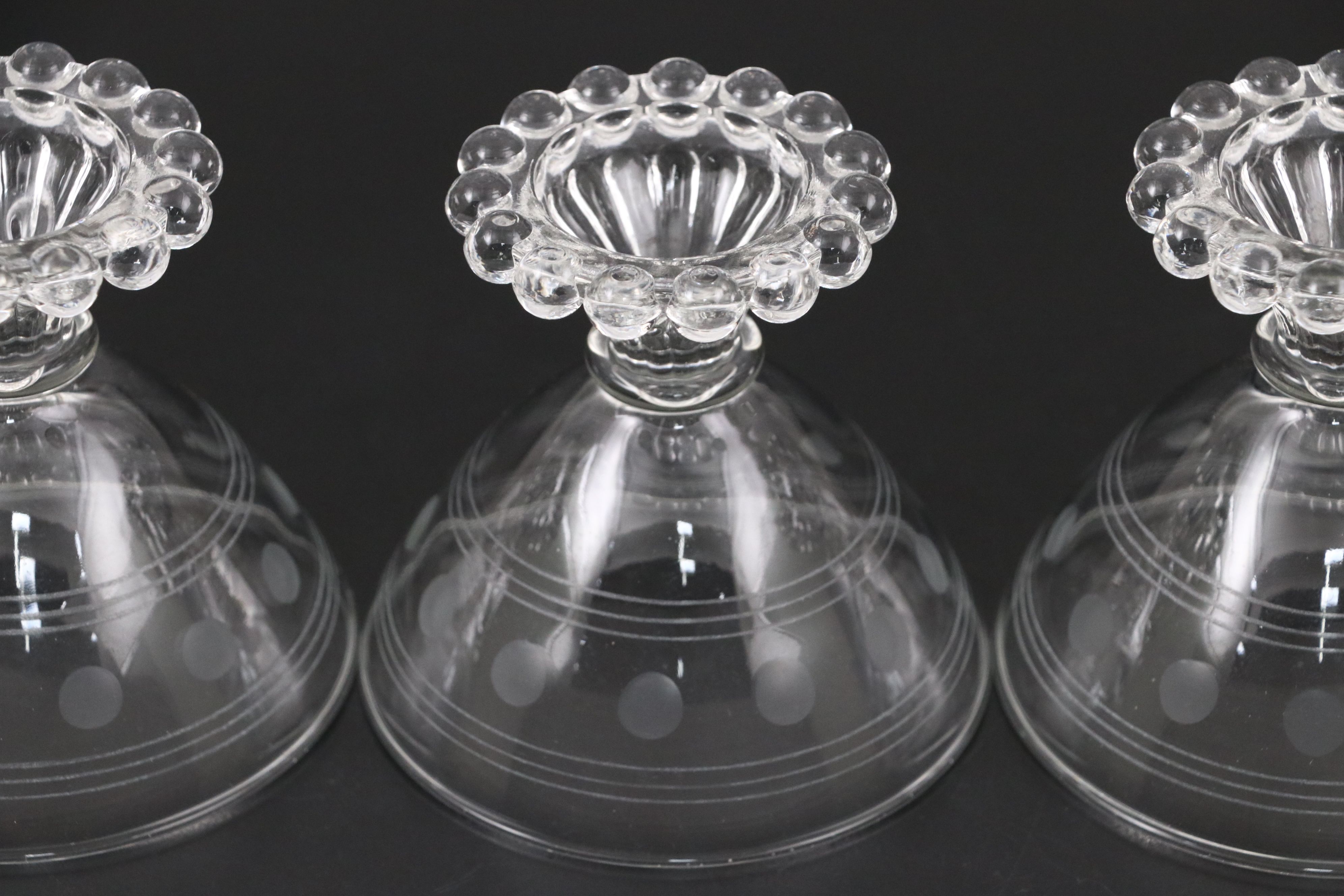 Anchor Hocking Bubble Stem Glass Tall Sherbets