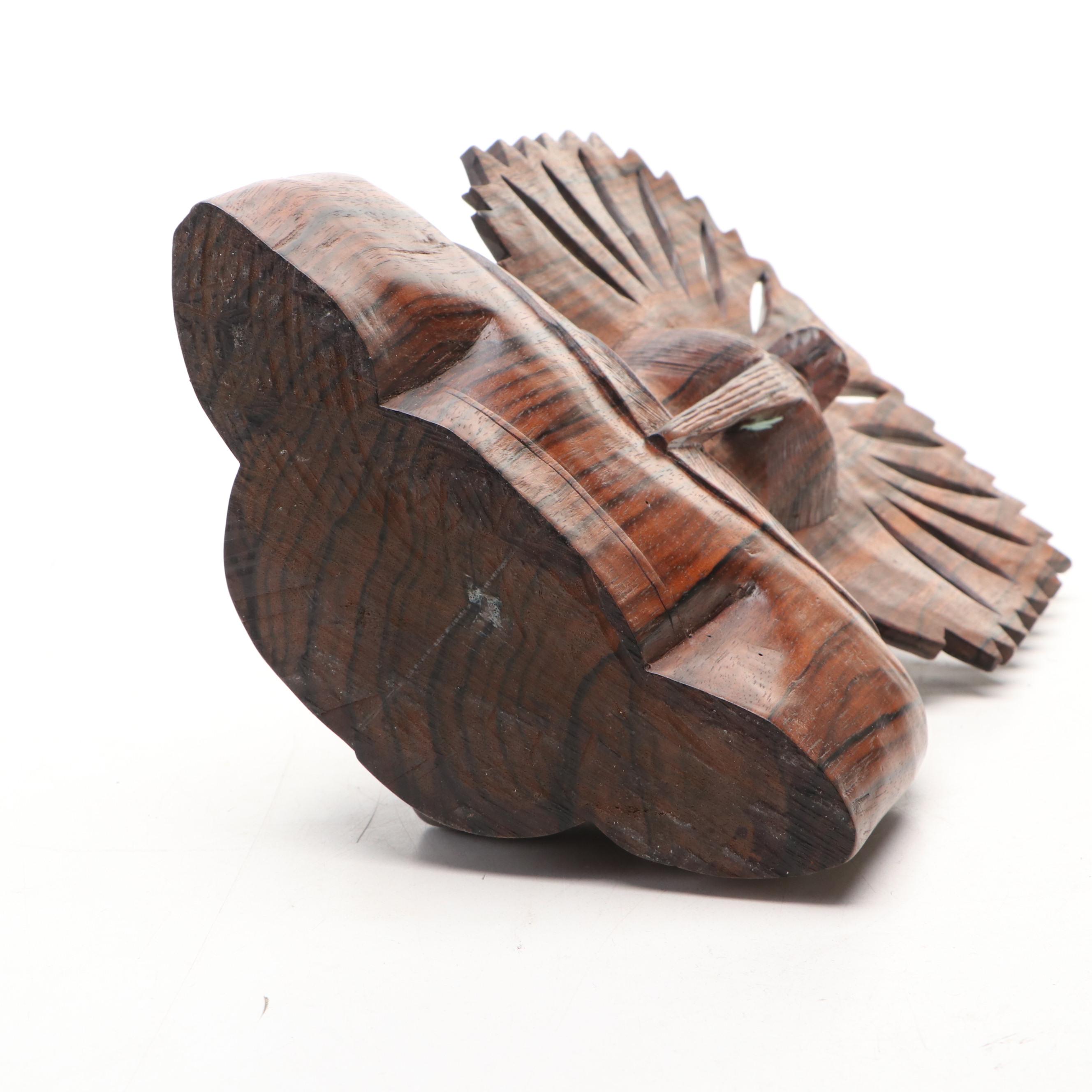 Balinese Coromandel Wood Hand-Carved Bust of Queen