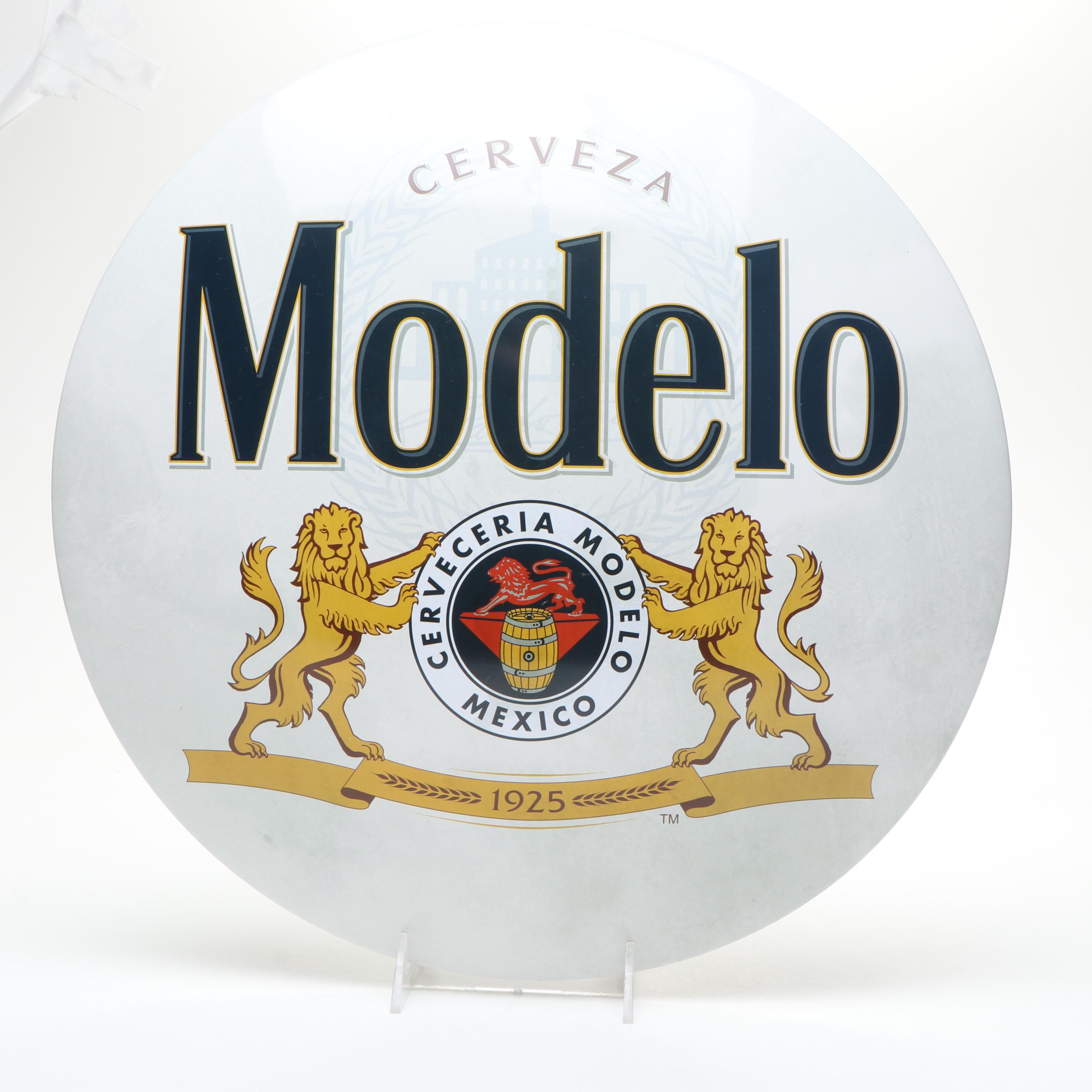 Dome-Shaped Metal Mexican Beer Signs
