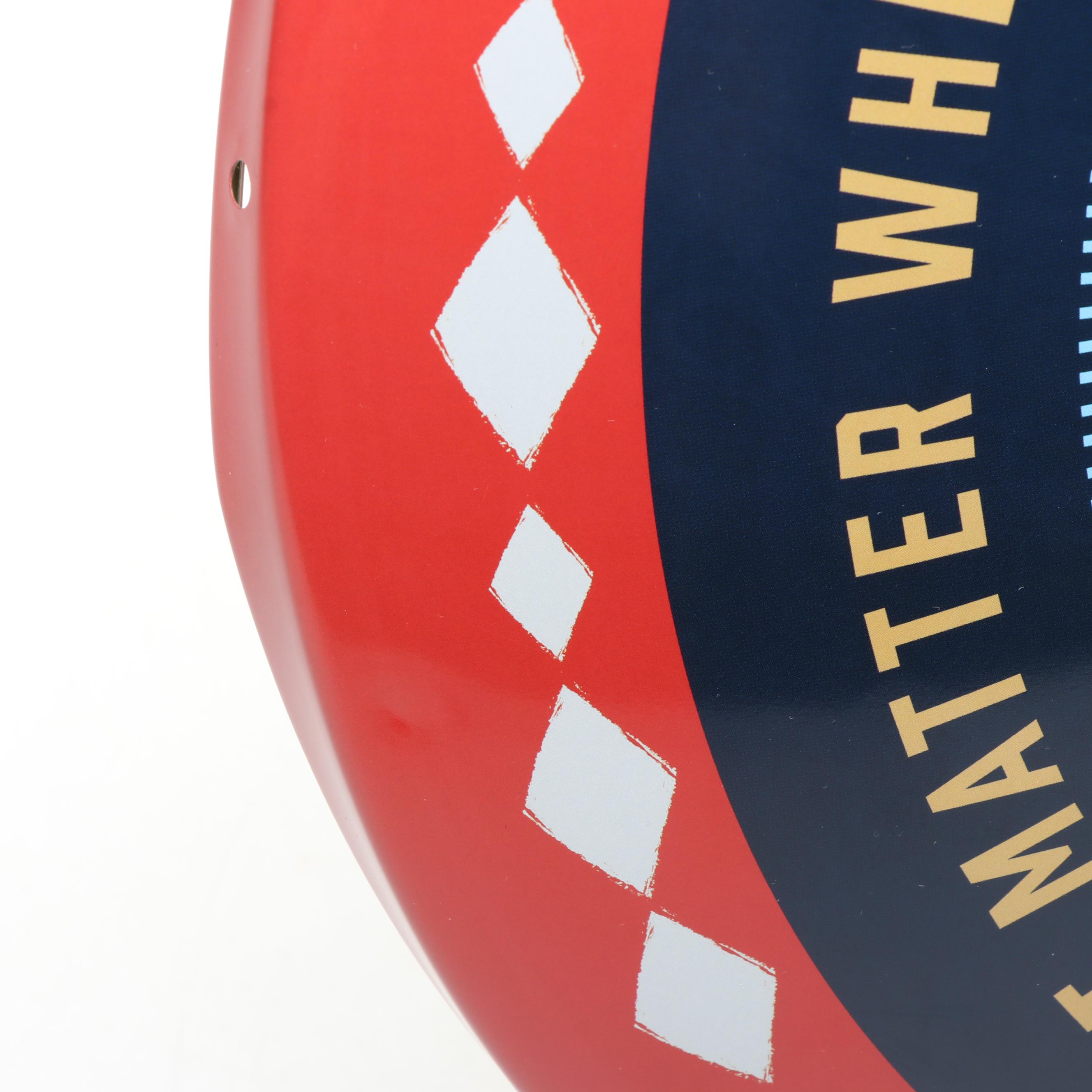 Dome-Shaped Metal Mexican Beer Signs