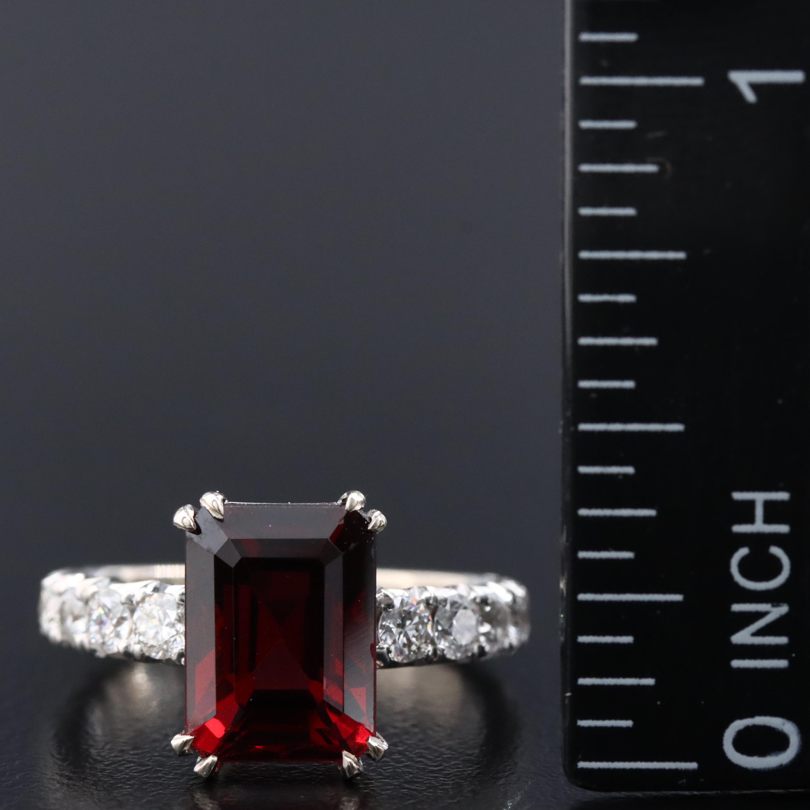 14K Garnet and Diamond Ring