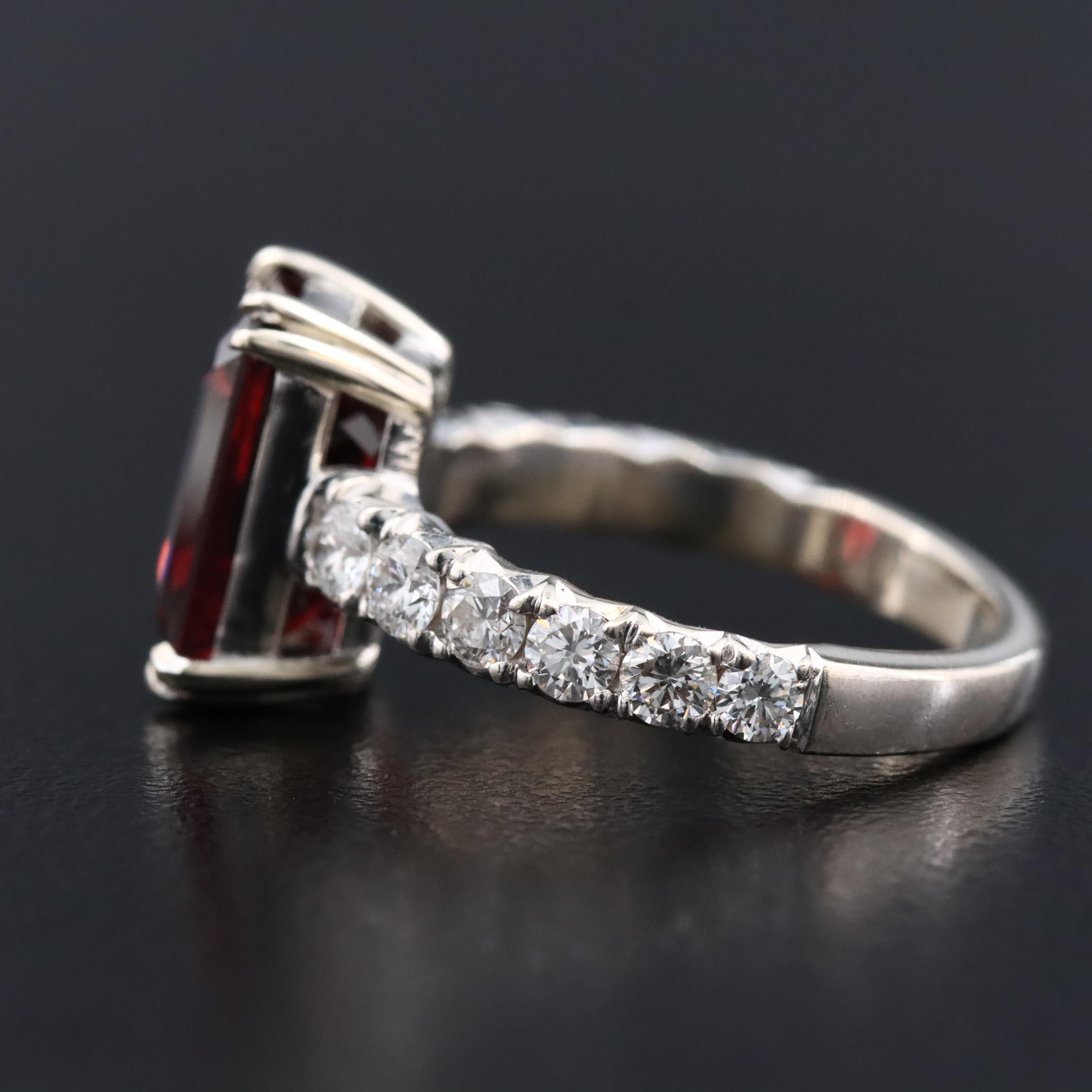 14K Garnet and Diamond Ring