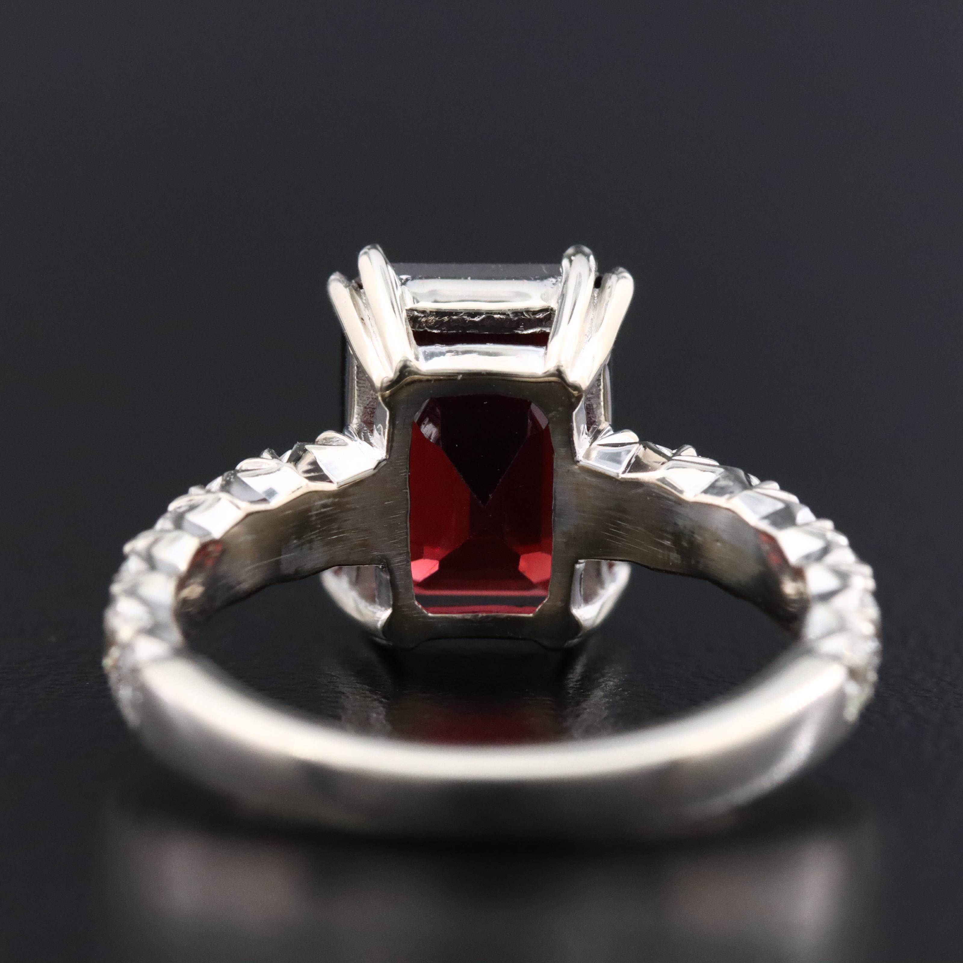 14K Garnet and Diamond Ring