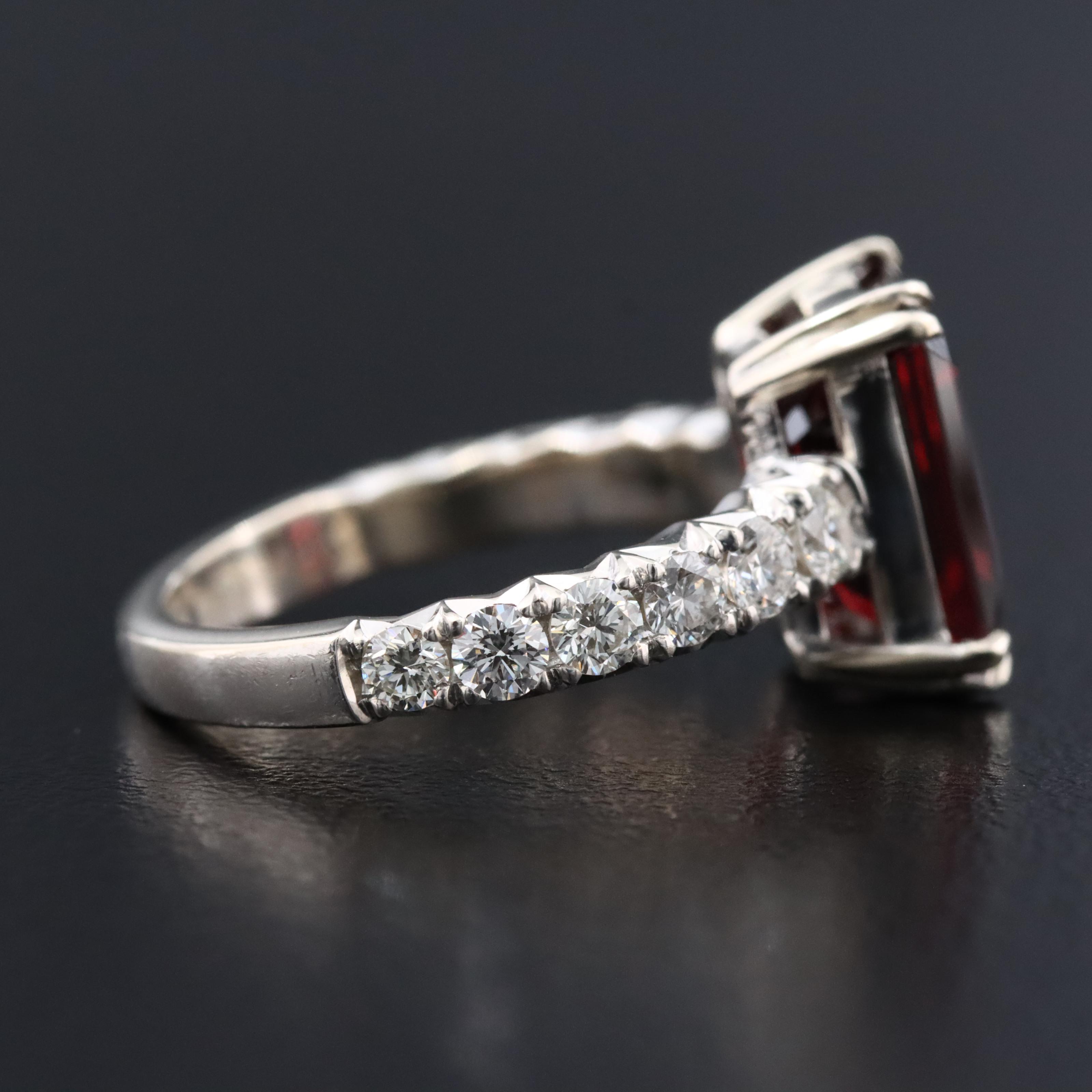 14K Garnet and Diamond Ring